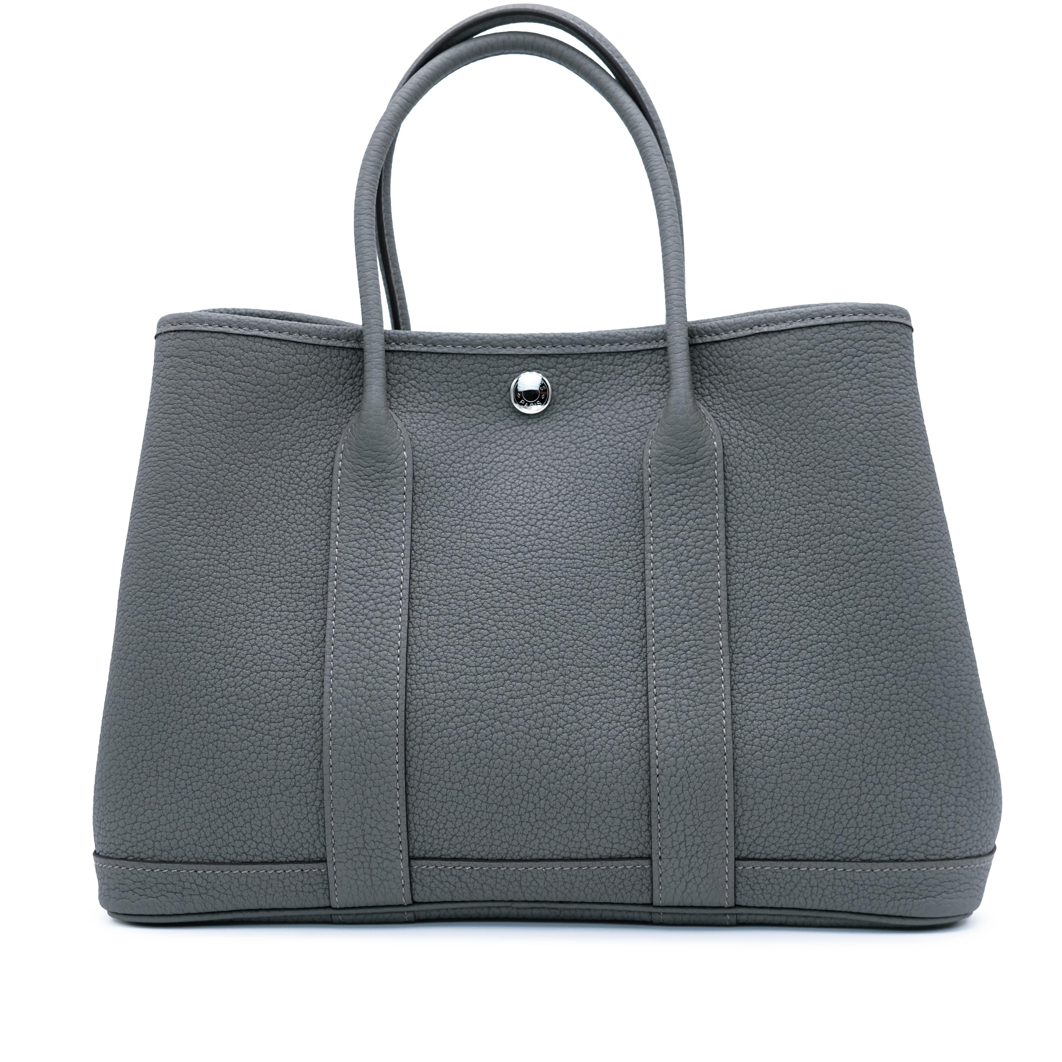Hermès Gris Meyer Negonda Garden Party 30 TPM Palladium Hardware