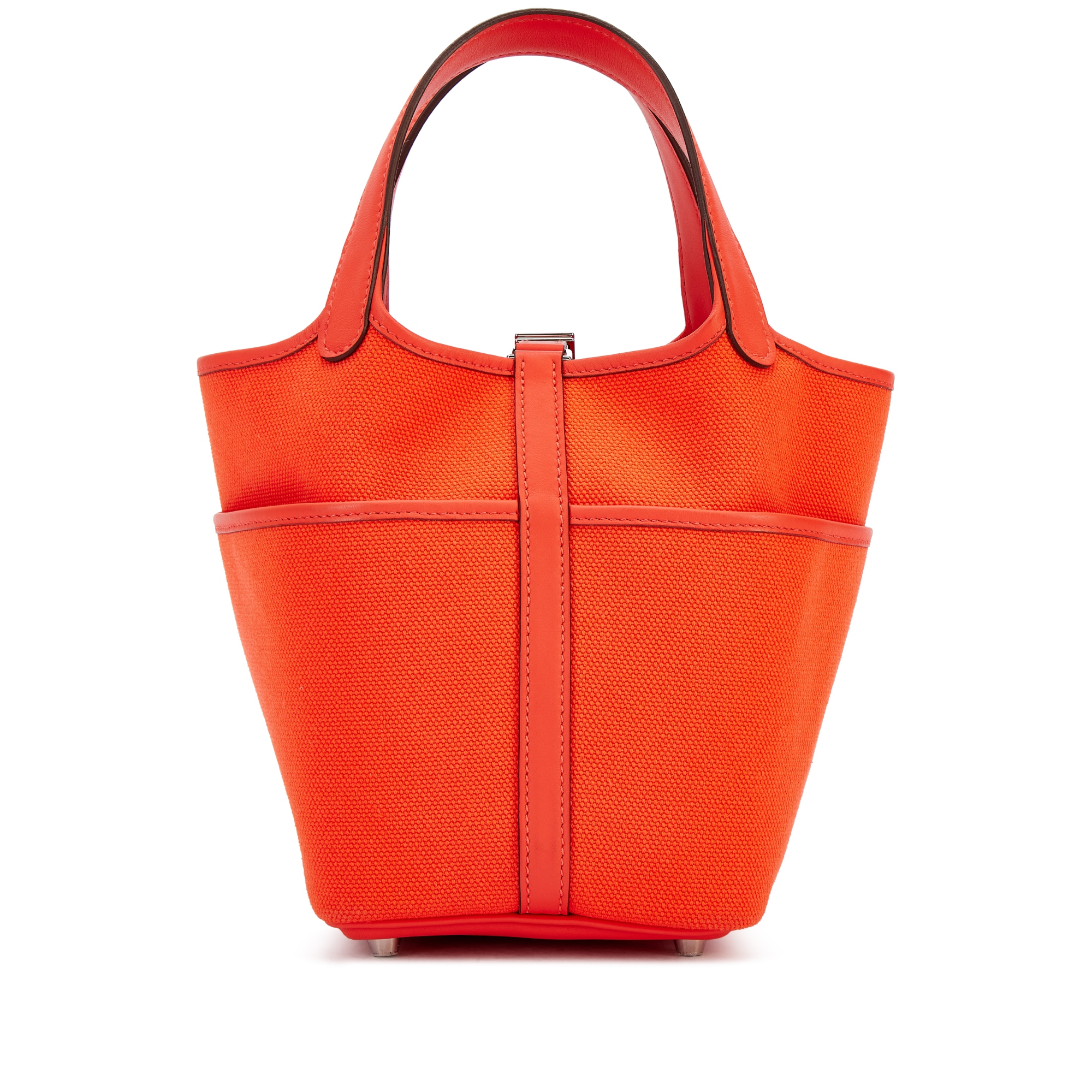 Hermès Limited Edition Orange Field Goeland Canvas And Swift Cargo