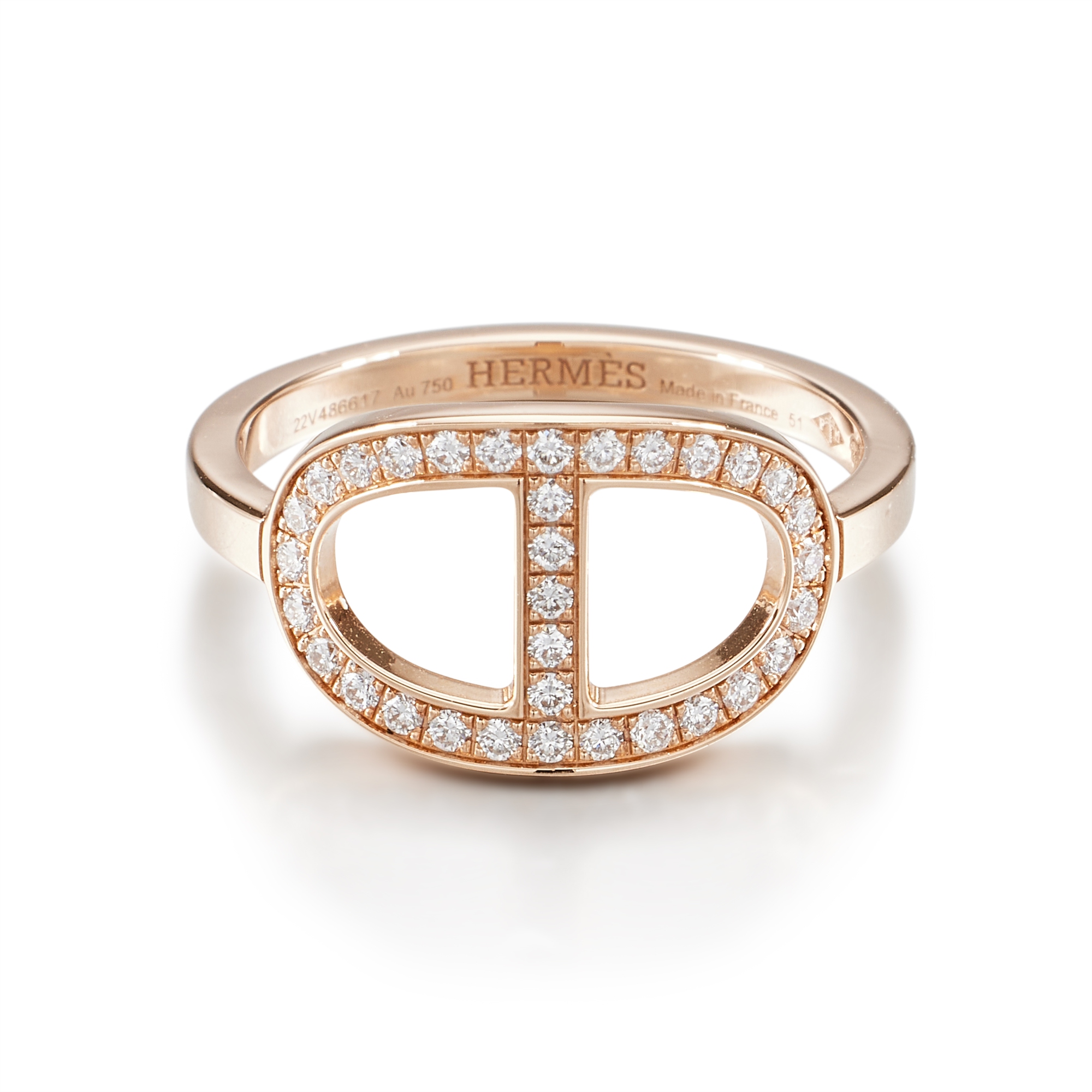 HERMES リング 指輪 ピンクゴールド Chaine d'ancre Contour MM HERMES リング 指輪 ピンクゴールド Chaine d'ancre Contour MM