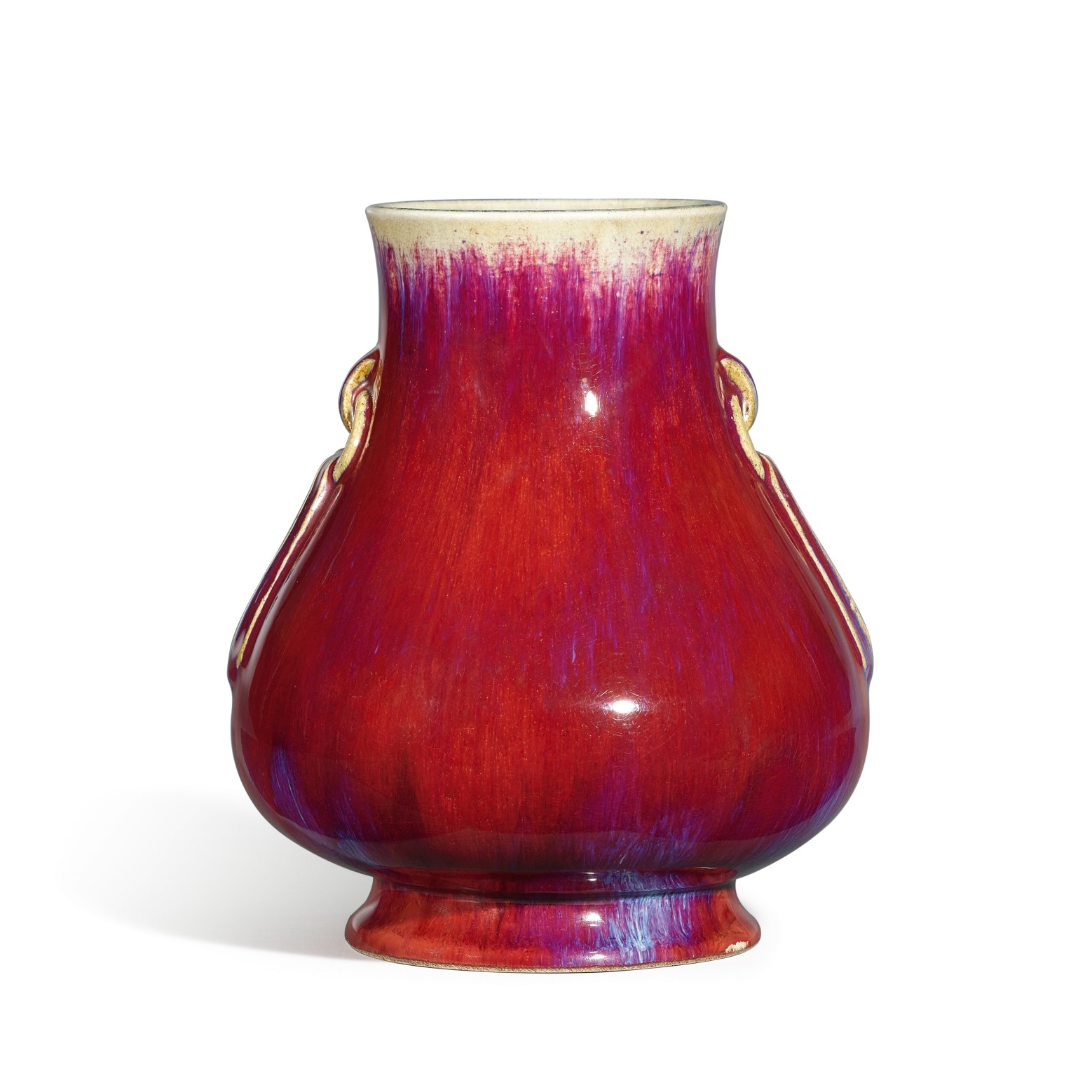A fine and rare flambé-glazed vase, hu, Seal mark and period of ...