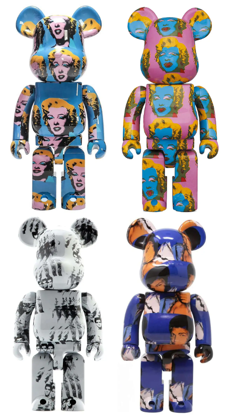 KAWS, Medicom Toy BEARBRICK Andy Warhol Art Toys Available For