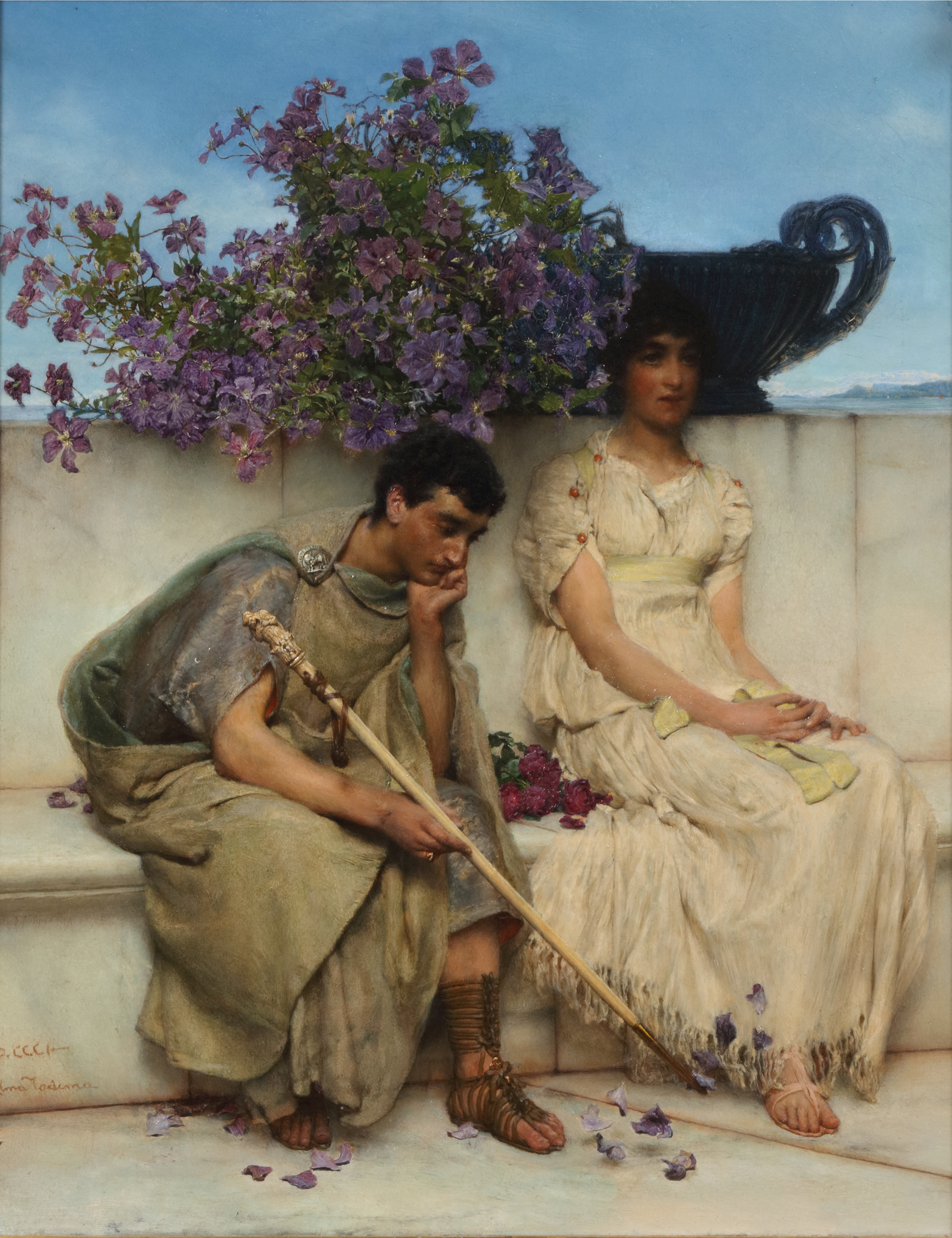 SIR LAWRENCE ALMA-TADEMA, O.M., R.A. Antique An Eloquent Silence