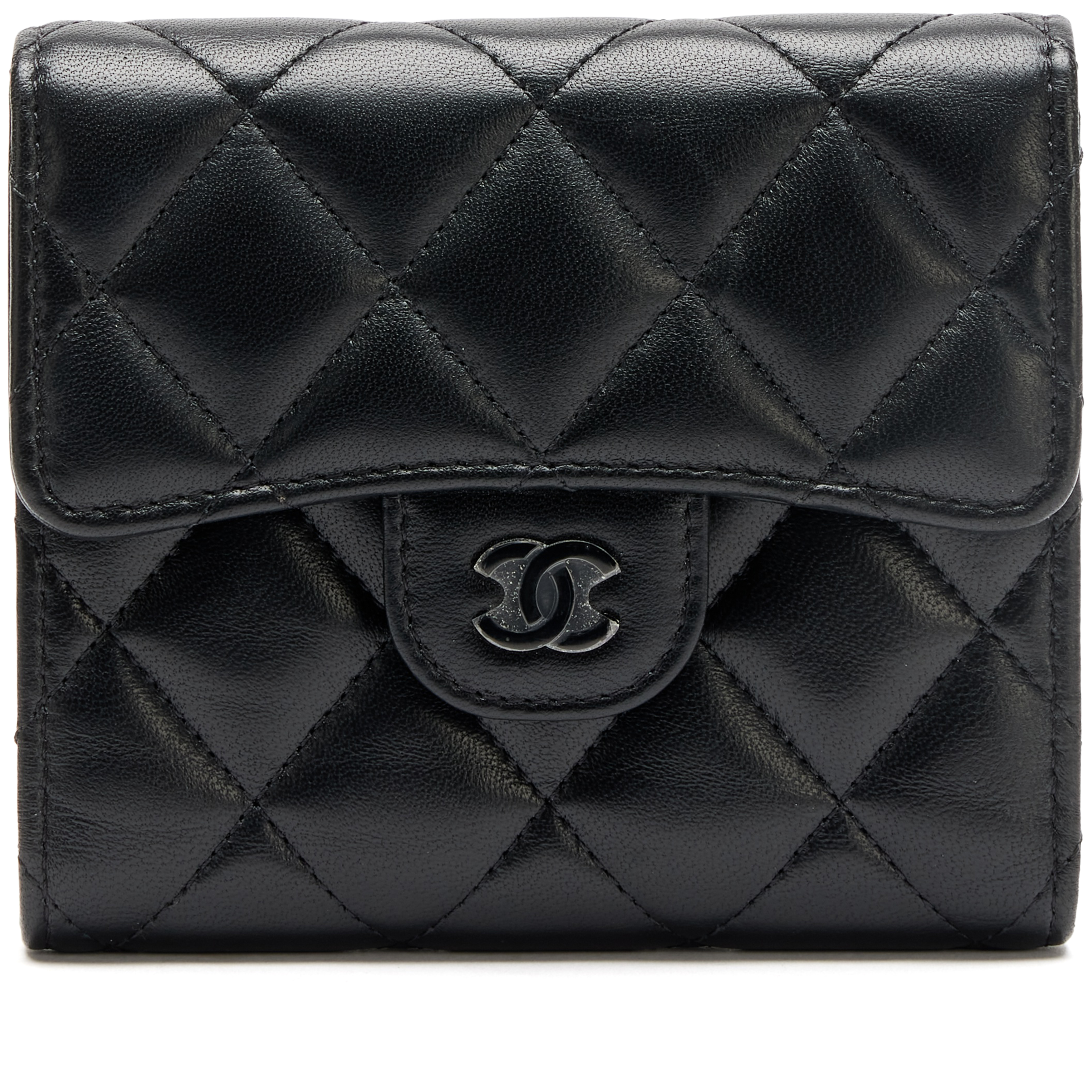 小物 CHANEL SO BLACK Wallet Chanel So Black Quilted Lambskin Classic Small Flap Wallet Black