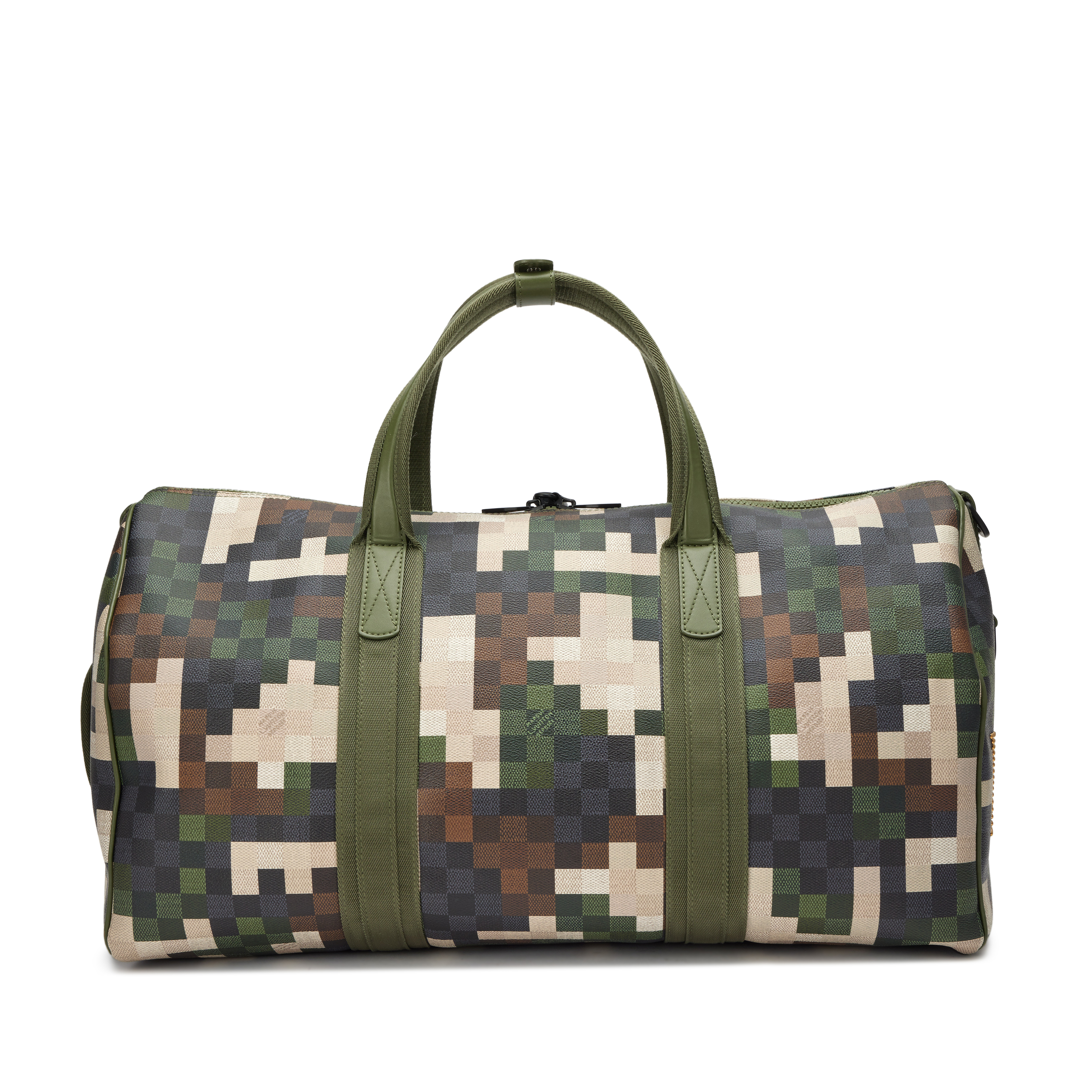 Louis Vuitton Pharrell Williams Green Damoflage Trail Keepall 55