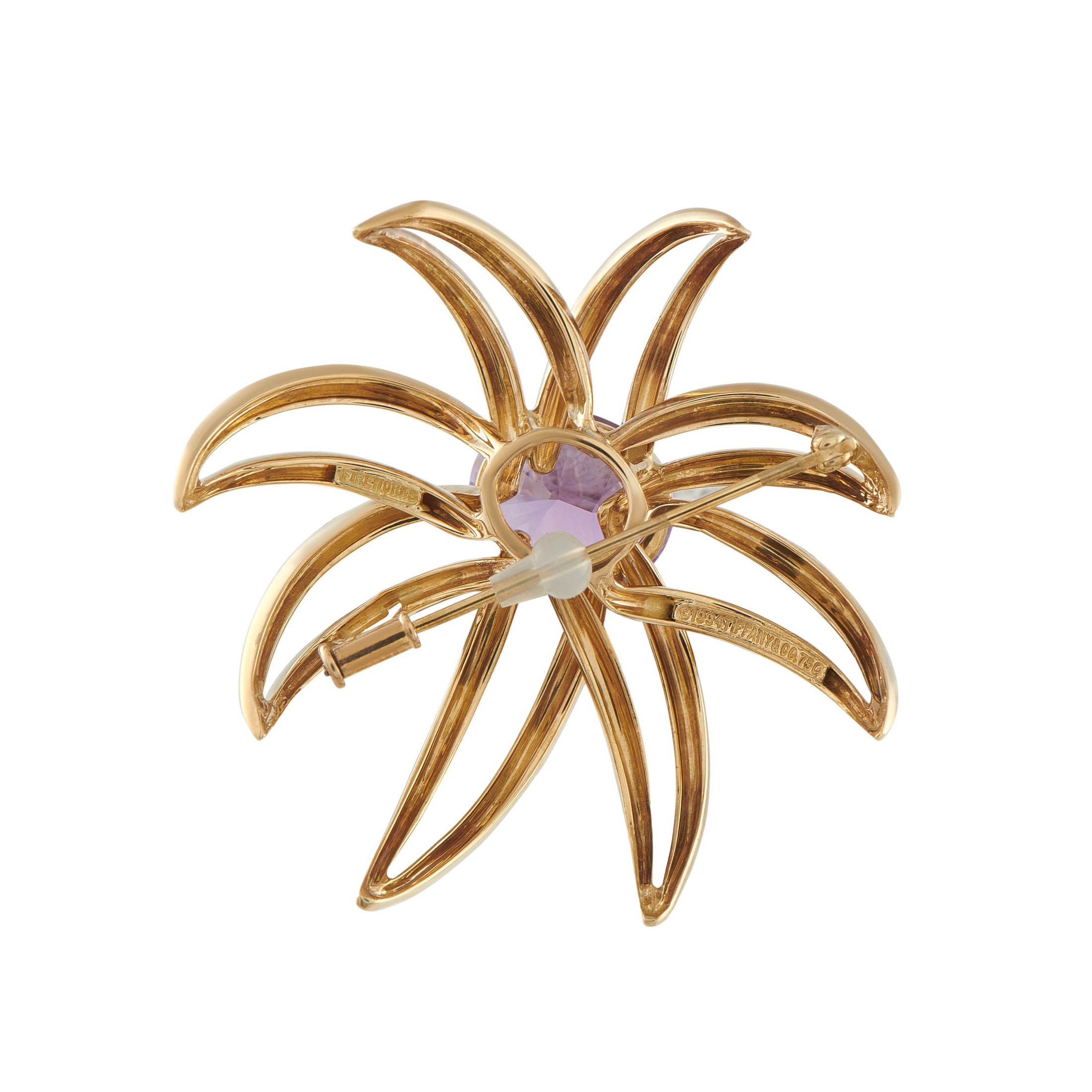 Tiffany & Co. Gold And Amethyst Fireworks Brooch Available For 