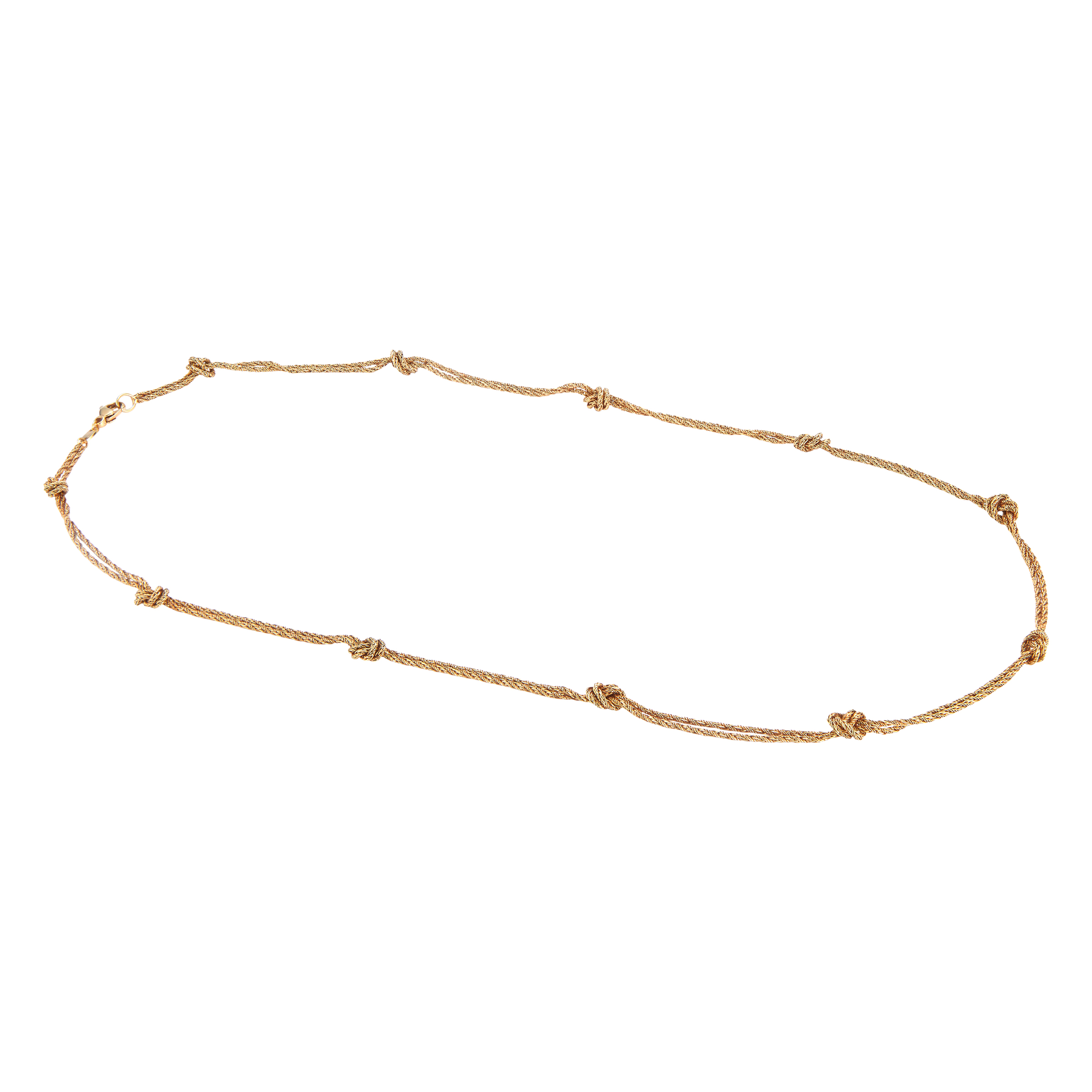 Tiffany & Co. Vintage Gold Knot Chain Link Necklace