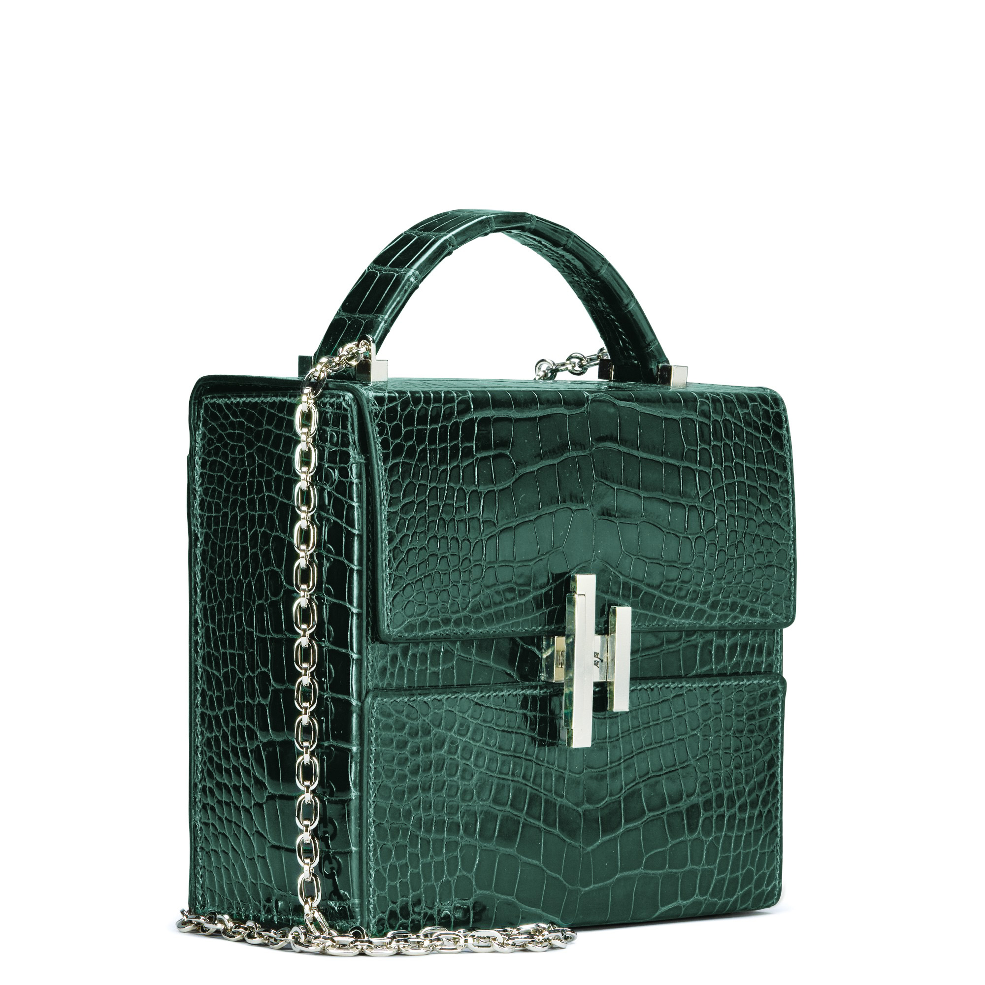 Hermès Verso Vert Fonce Alligator Mississippiensis Cinhetic