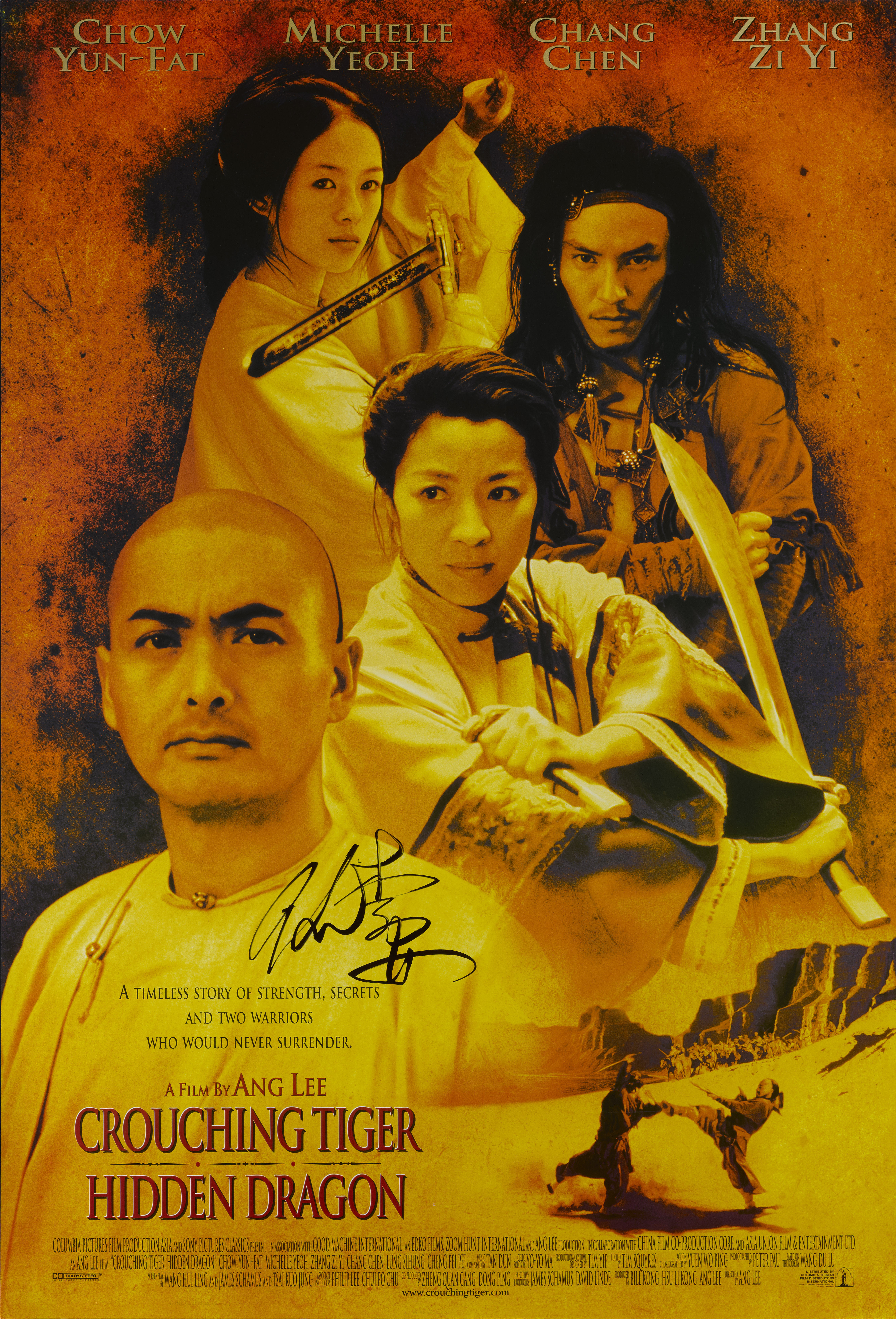 Wo Hu Cang Long Crouching Tiger Hidden Dragon 2000 Poster Us Signed By Ang Lee Director Original Film Posters 2021 Sotheby S