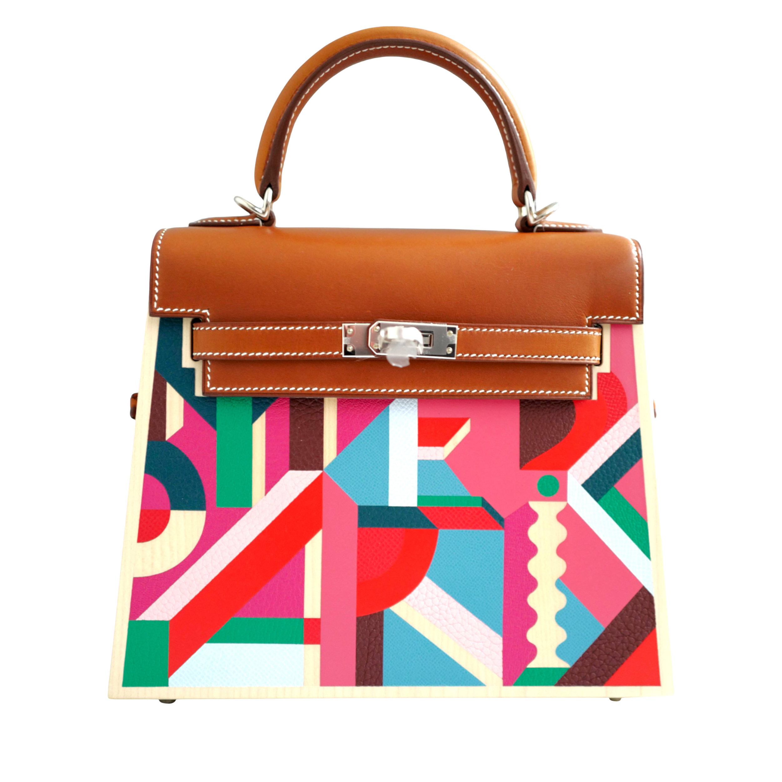 Hermès Naturel Barenia And Multicolor Beechwood Perspective
