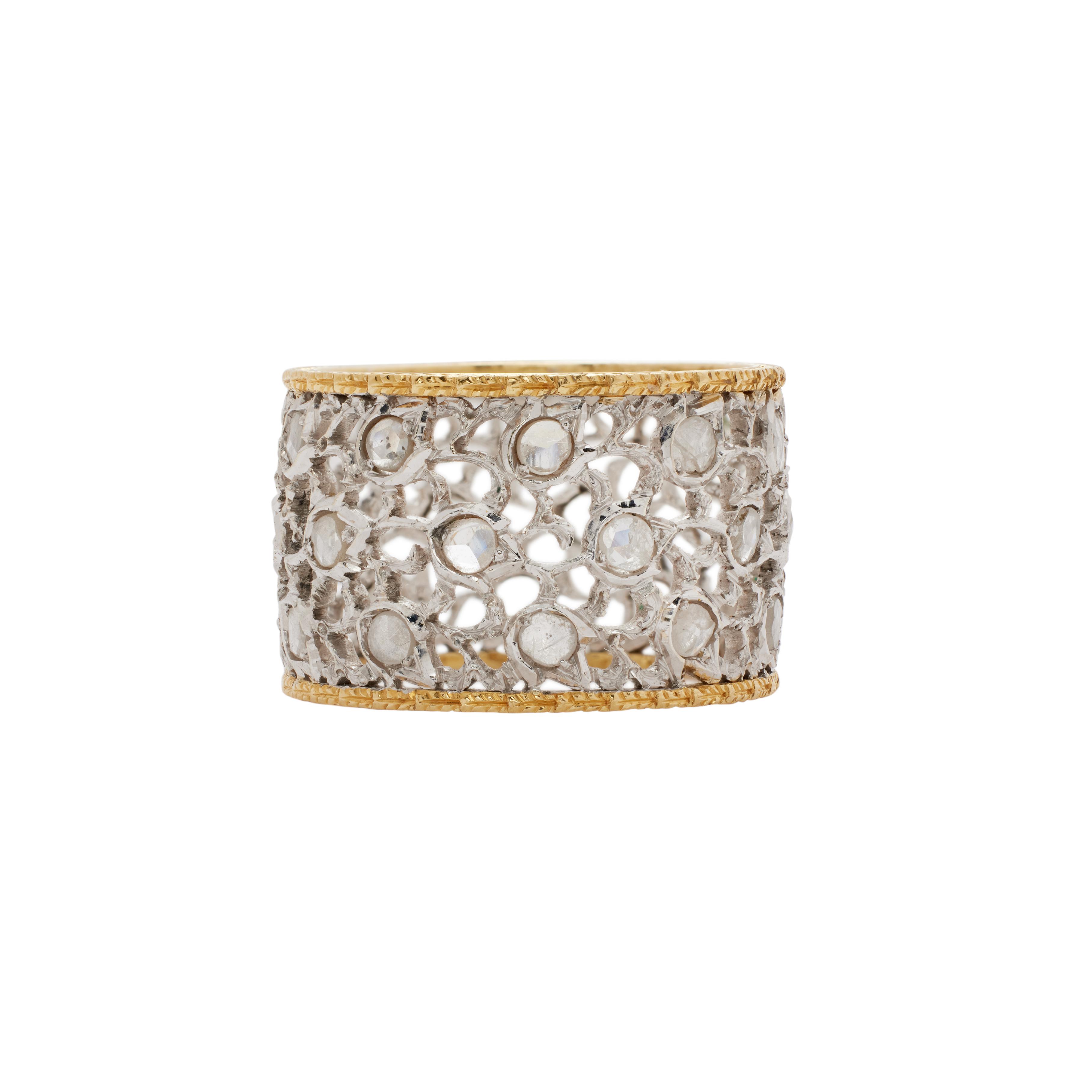 Buccellati Vintage Vintage Gold, White Gold And Diamond Ring