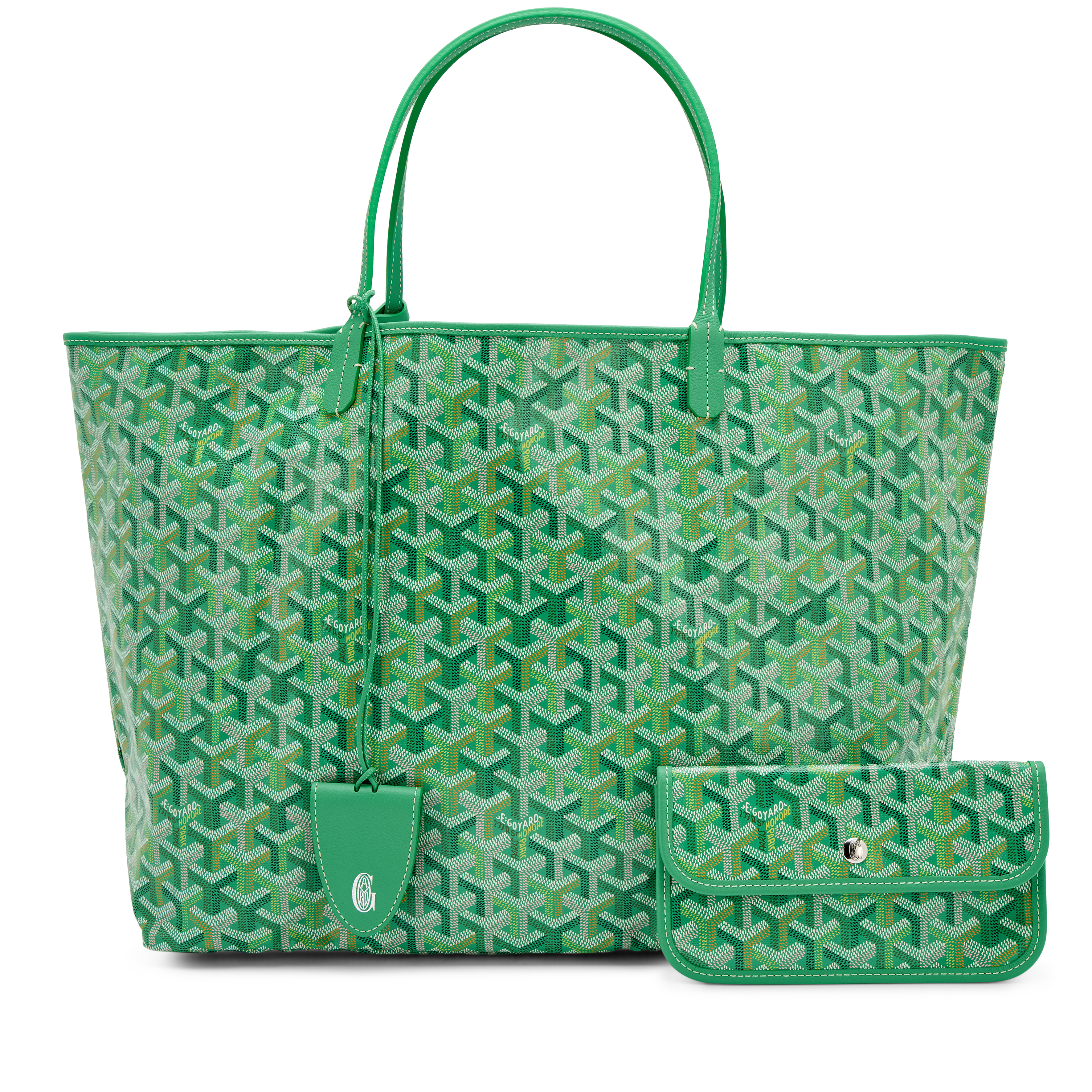 Goyard Meadow Green Goyardine Canvas And Chevroches Calfskin Saint