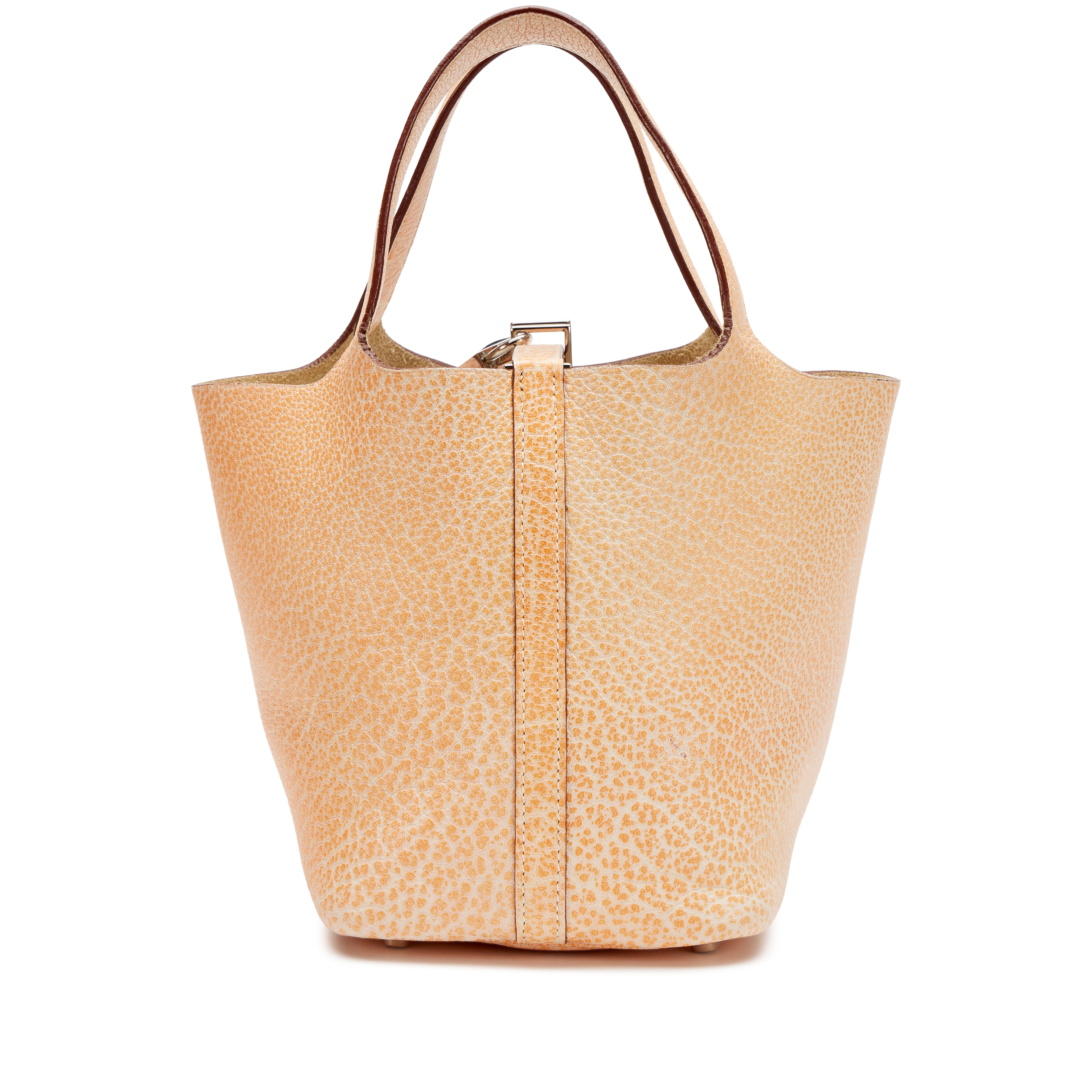 Hermès Orange And White Dalmatian Buffalo Picotin Lock 18