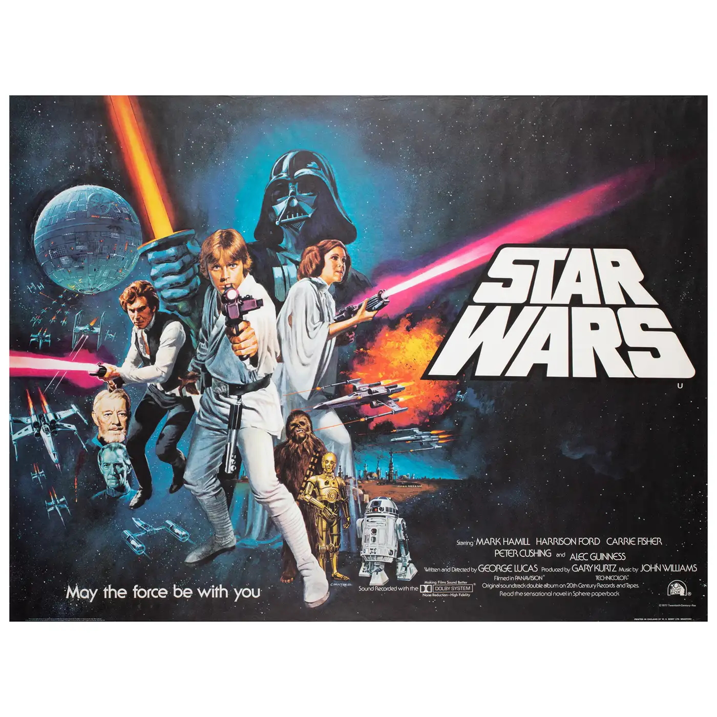 Tom William Chantrell Vintage British Star Wars Movie Poster