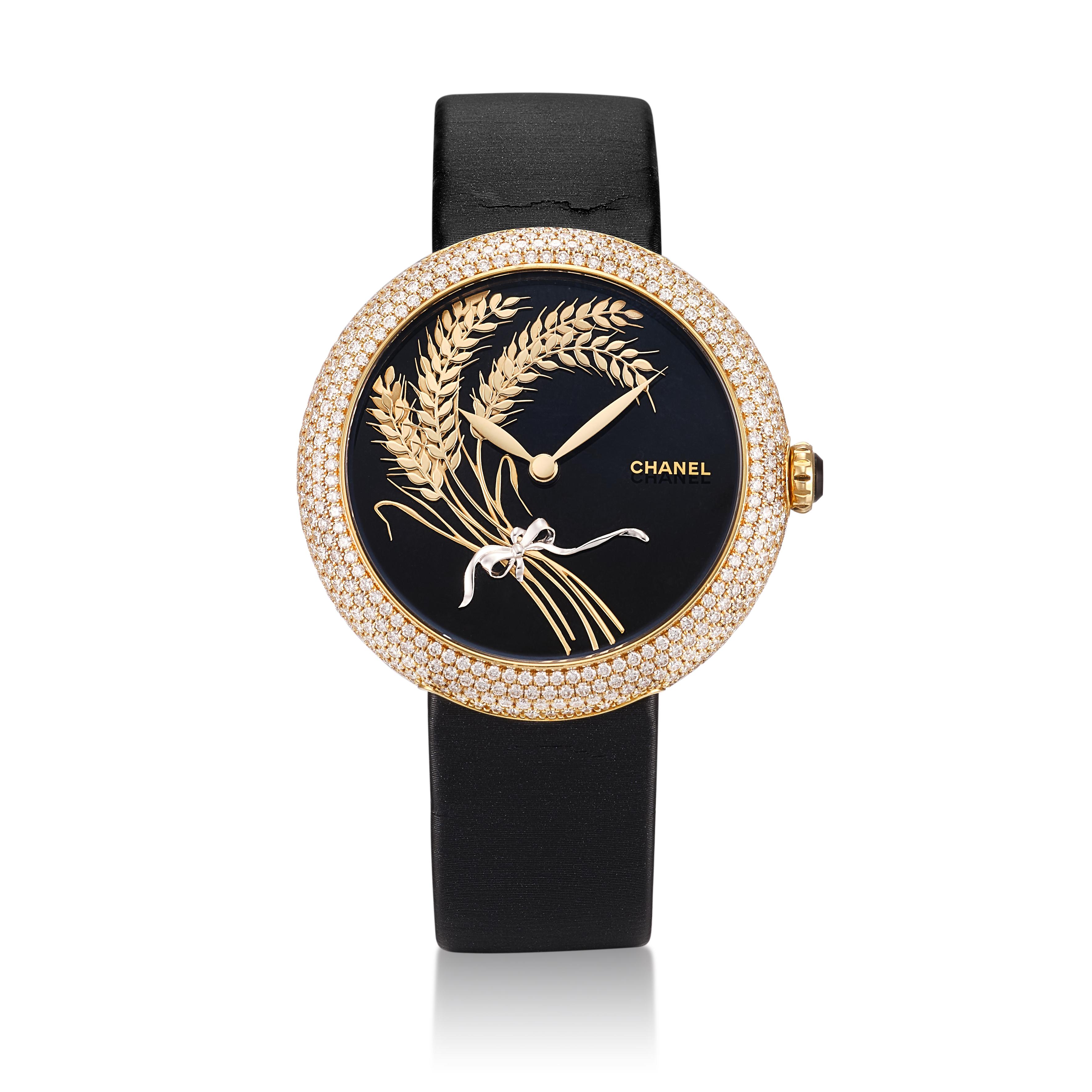 Chanel Mademoiselle A yellow gold and diamond set automatic  Circa 2020