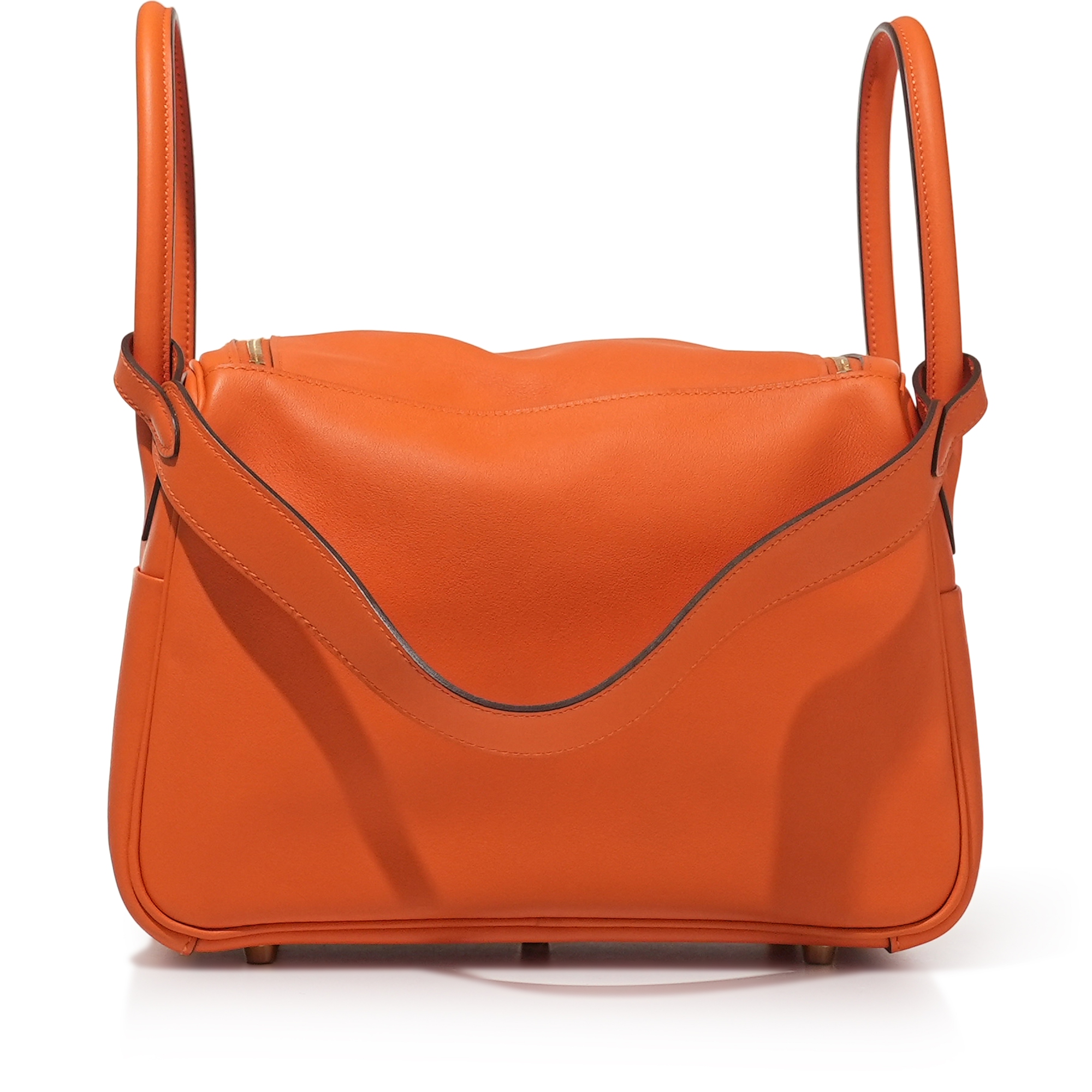 Hermès Orange H And Vermillion Verso Swift Lindy 26 Gold Hardware Hermès Orange H And Vermillion Verso Swift Lindy 26 Gold Hardware