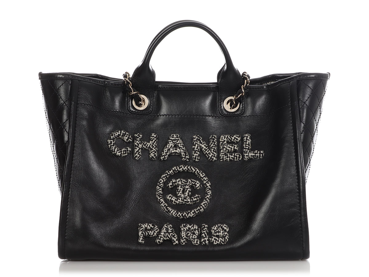 CHANEL ブラック コーデュロイ パーティーバッグ chanel-black-leather-calfskin-
