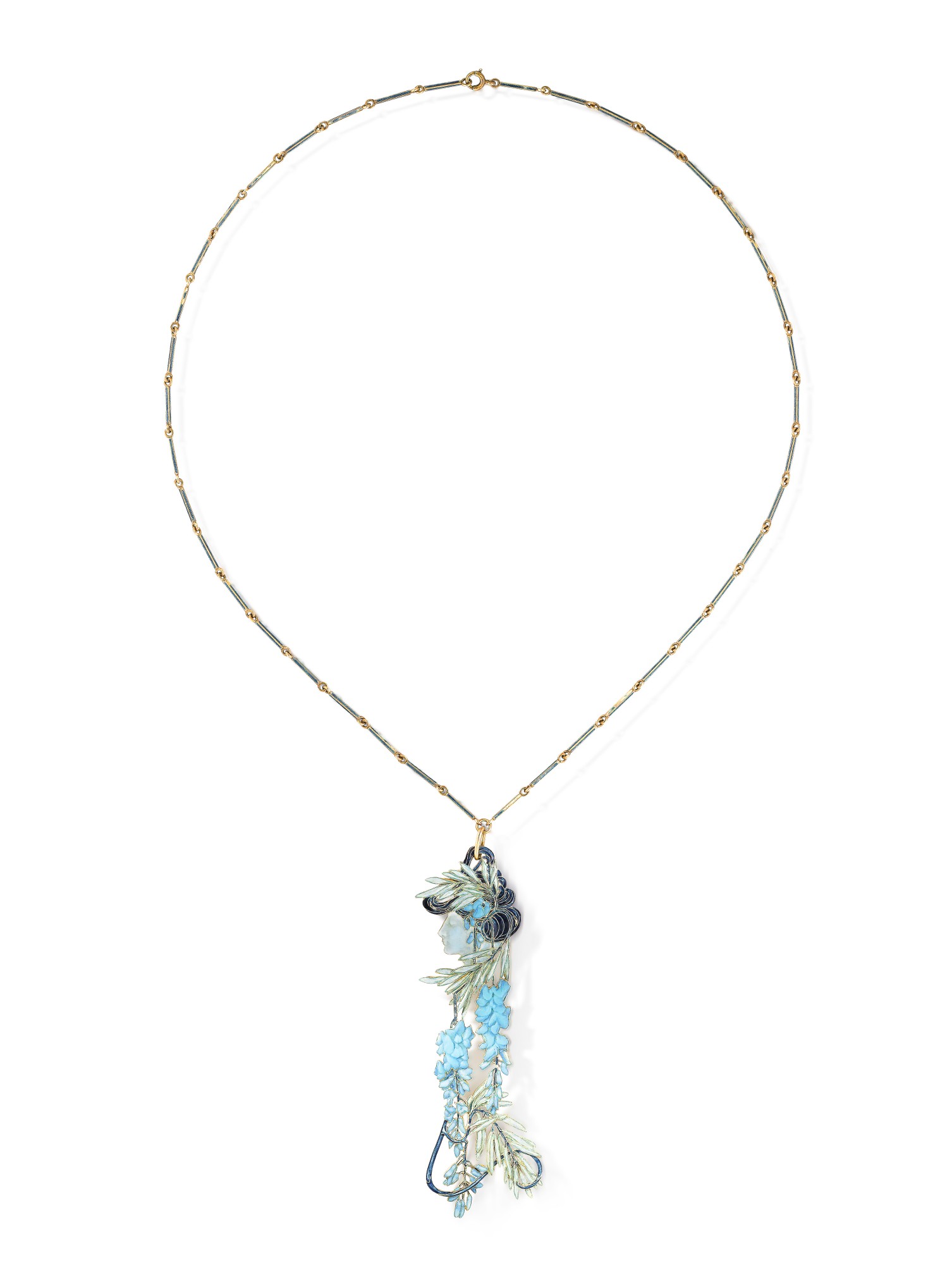 Collier Signé TARATATA étoiles émail Et Strass - Long, Multicolore, Occasion