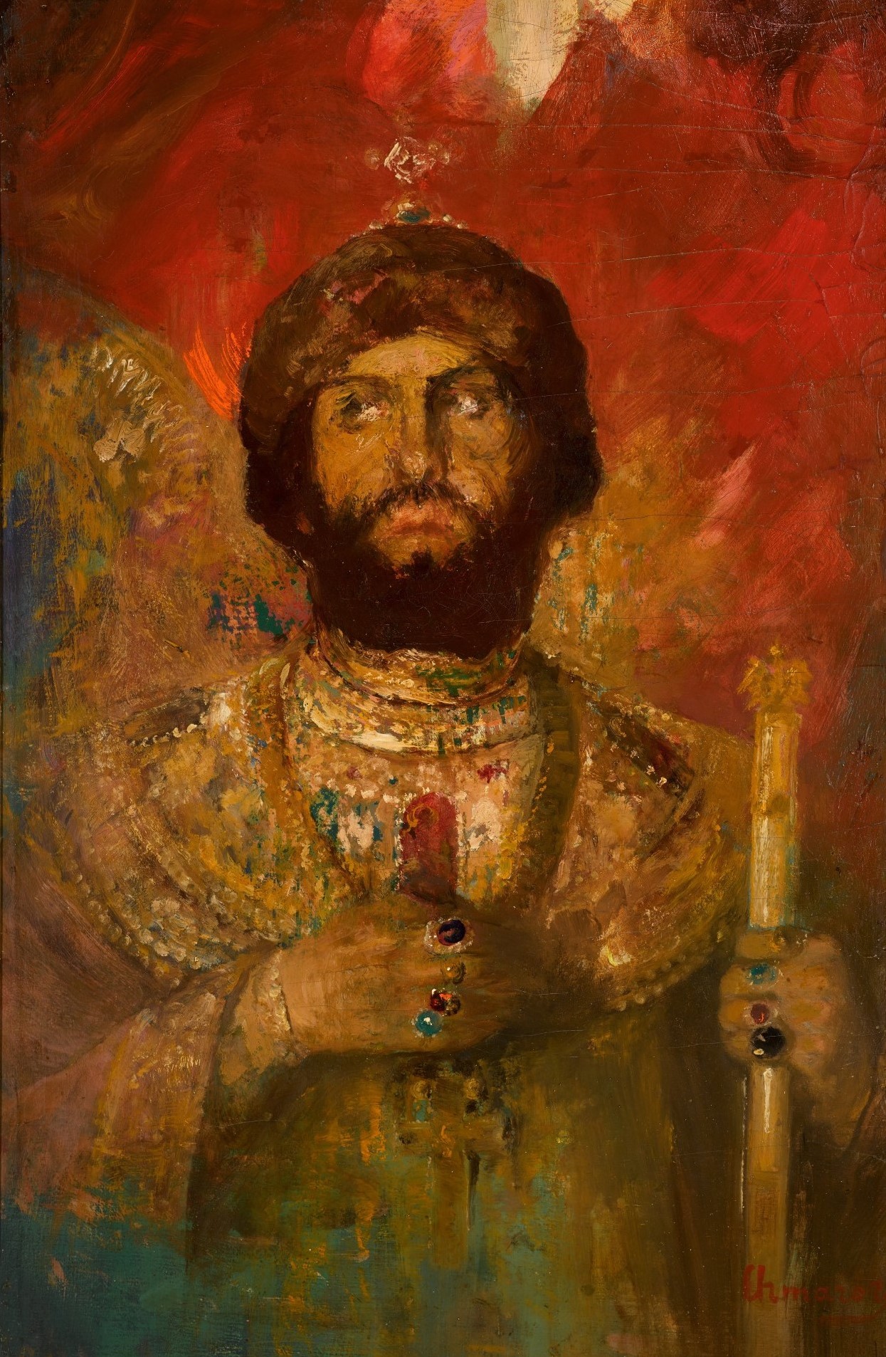 Feodor Chaliapin as Boris Godunov Russian