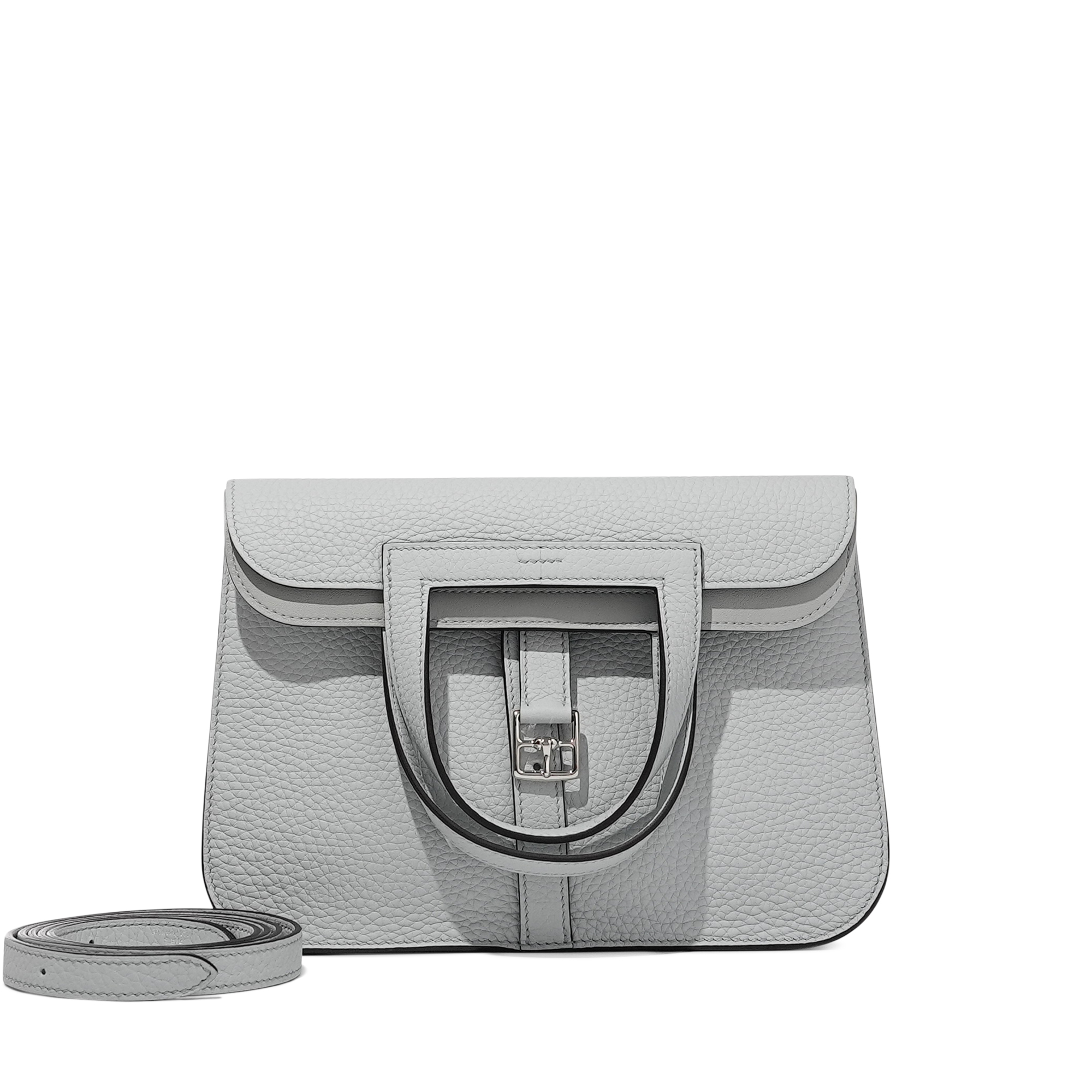 Hermès Bleu Pale Clemence Halzan 25 Palladium Hardware, 2023