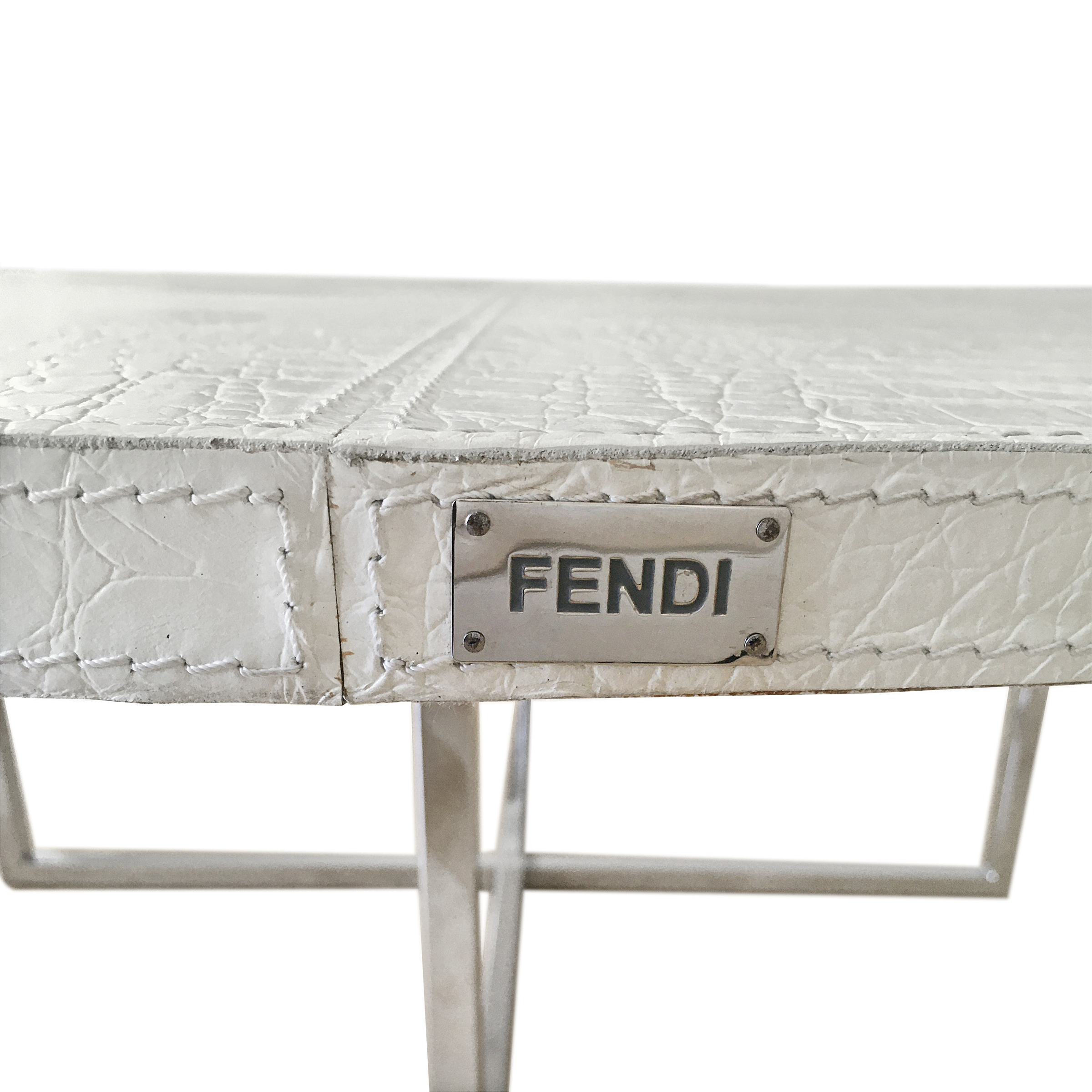 FENDI CASA クロコダイルテクスチャ サイドテーブル FENDI CASA クロコダイルテクスチャ サイドテーブル FENDI CASA