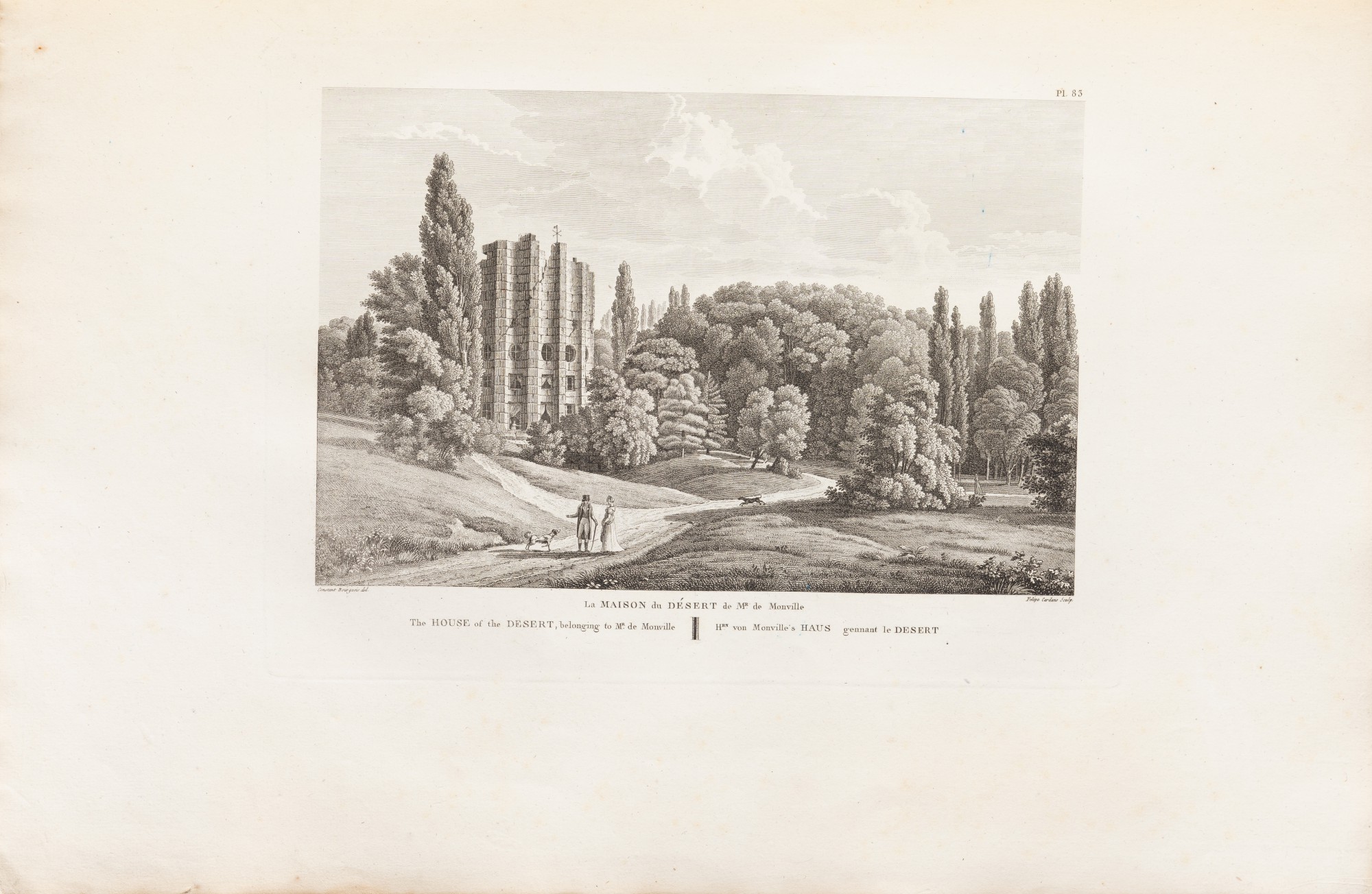 Description des nouveaux jardins de la France...Paris, 1808. Demi ...