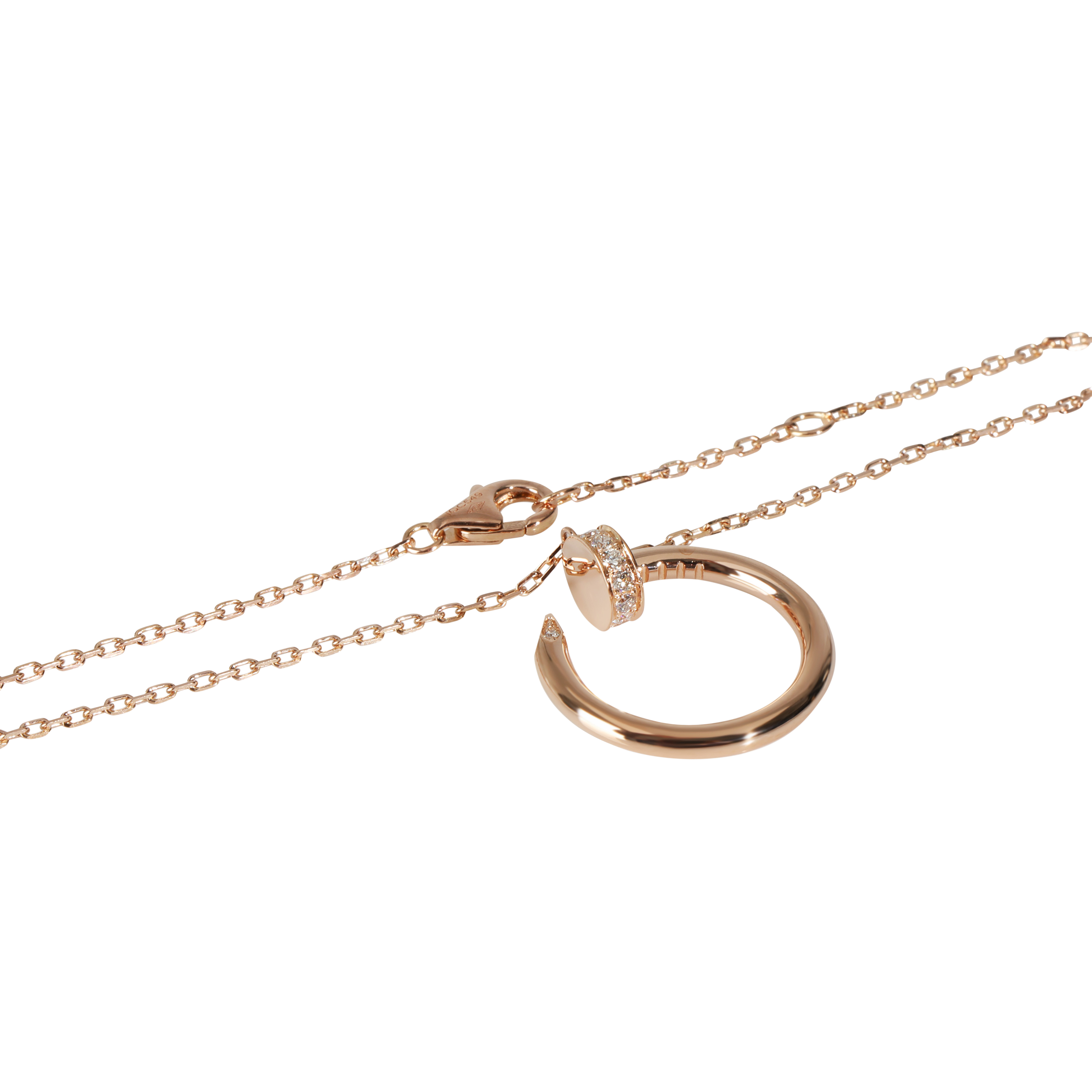 Cartier Rose Gold And Diamond Juste Un Clou Pendant Necklace