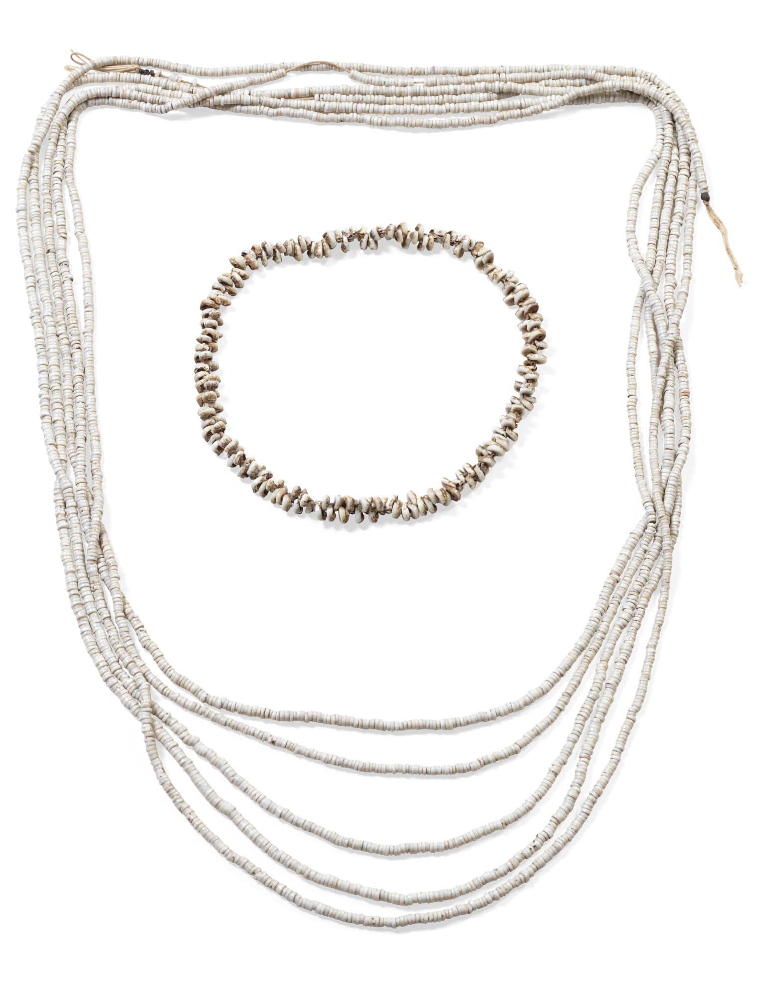 Collier Coquillage Ras de Cou Maui : Blanc et Doré