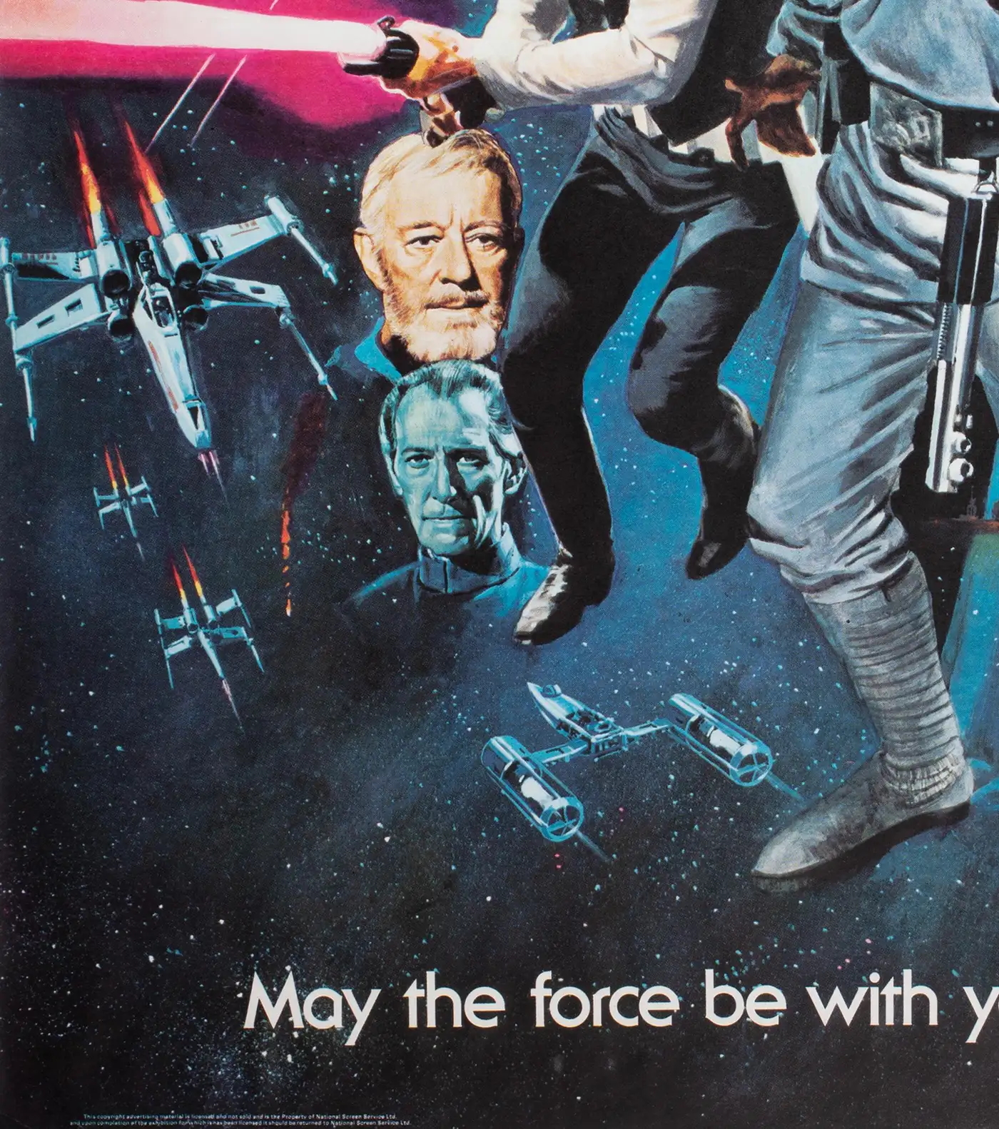 Tom William Chantrell Vintage British Star Wars Movie Poster