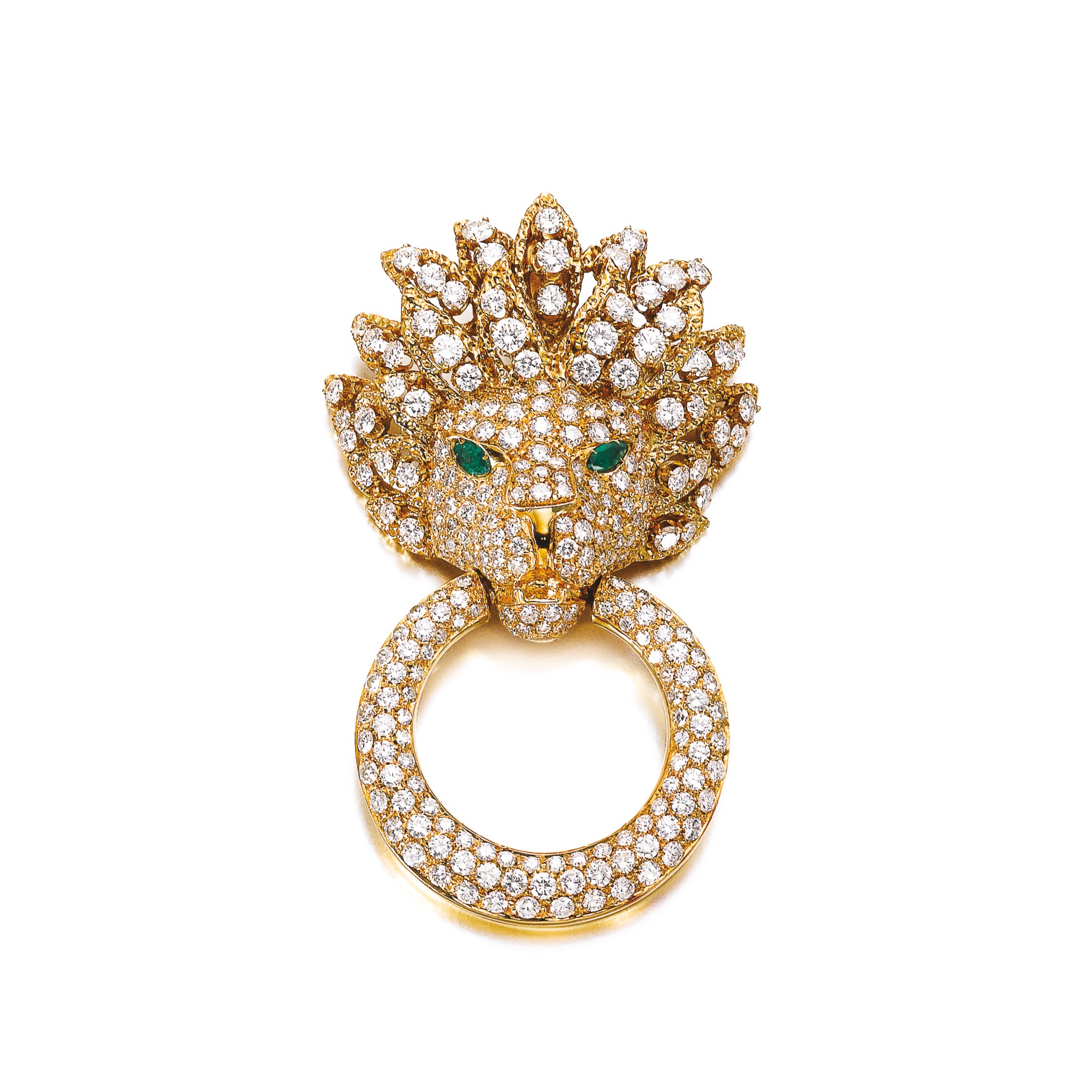 EMERALD AND DIAMOND PENDANT / BROOCH COMBINATION Fine Jewels 2020