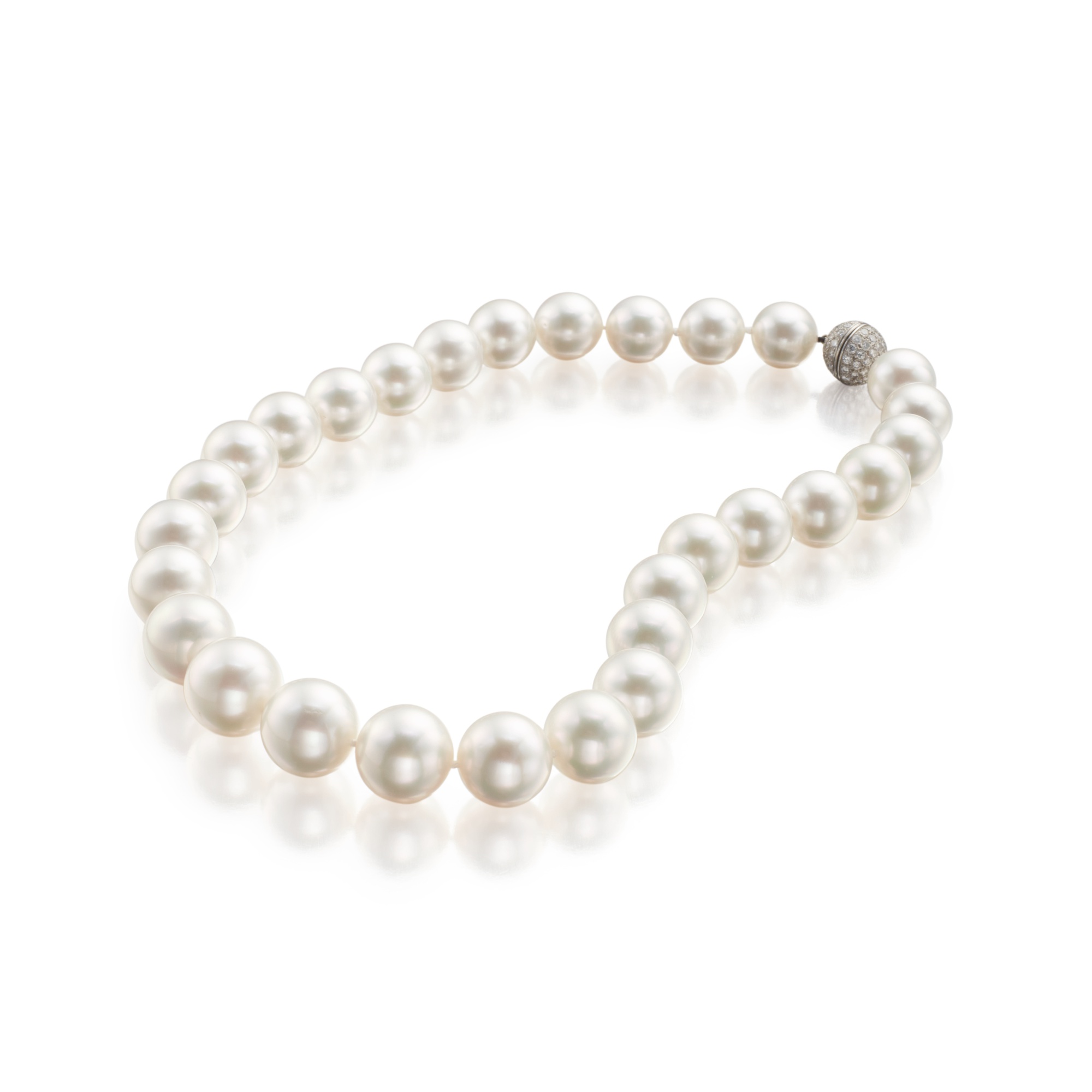 Cultured Pearl and Diamond Necklace | Important Jewels | Sotheby's