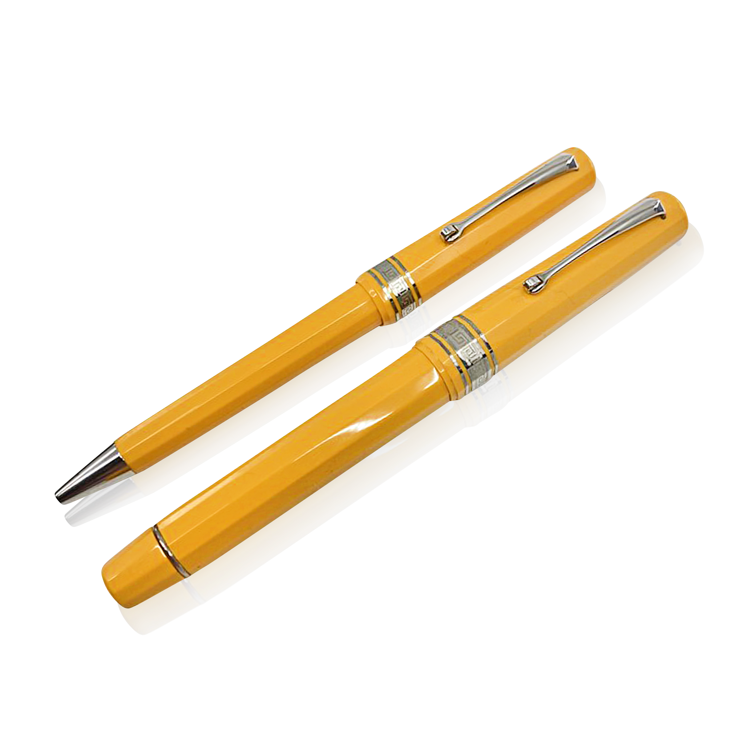 OMAS Set Of Two Arte Italiana Yellow Pen Set Available For Immediate