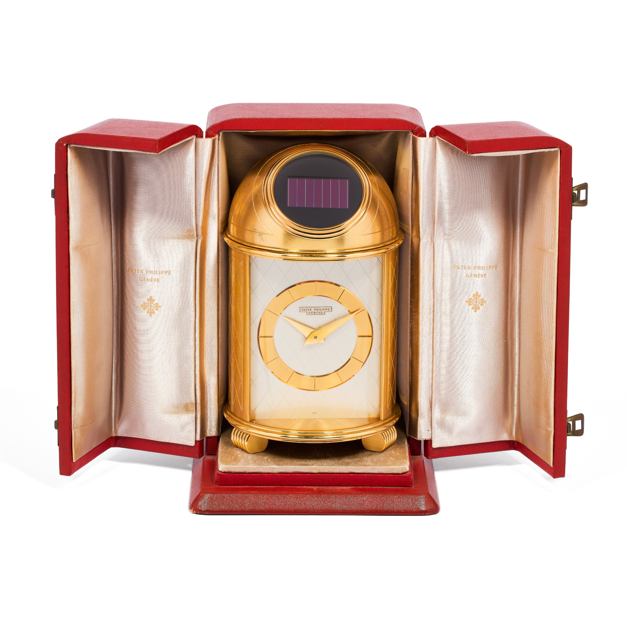 PATEK PHILIPPE REFERENCE 701 PENDULETTE DÔME, A GILT BRASS DOME CLOCK, MADE IN 1956 Watches