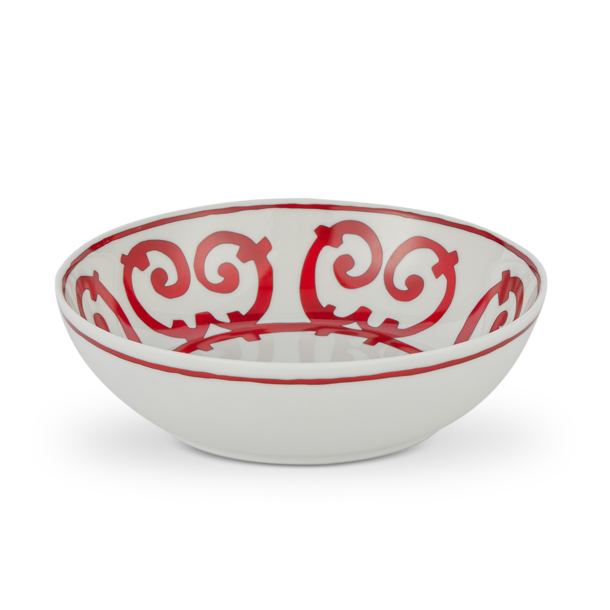 Hermès Red And White Porcelain Balcon Du Guadalquivir Cereal