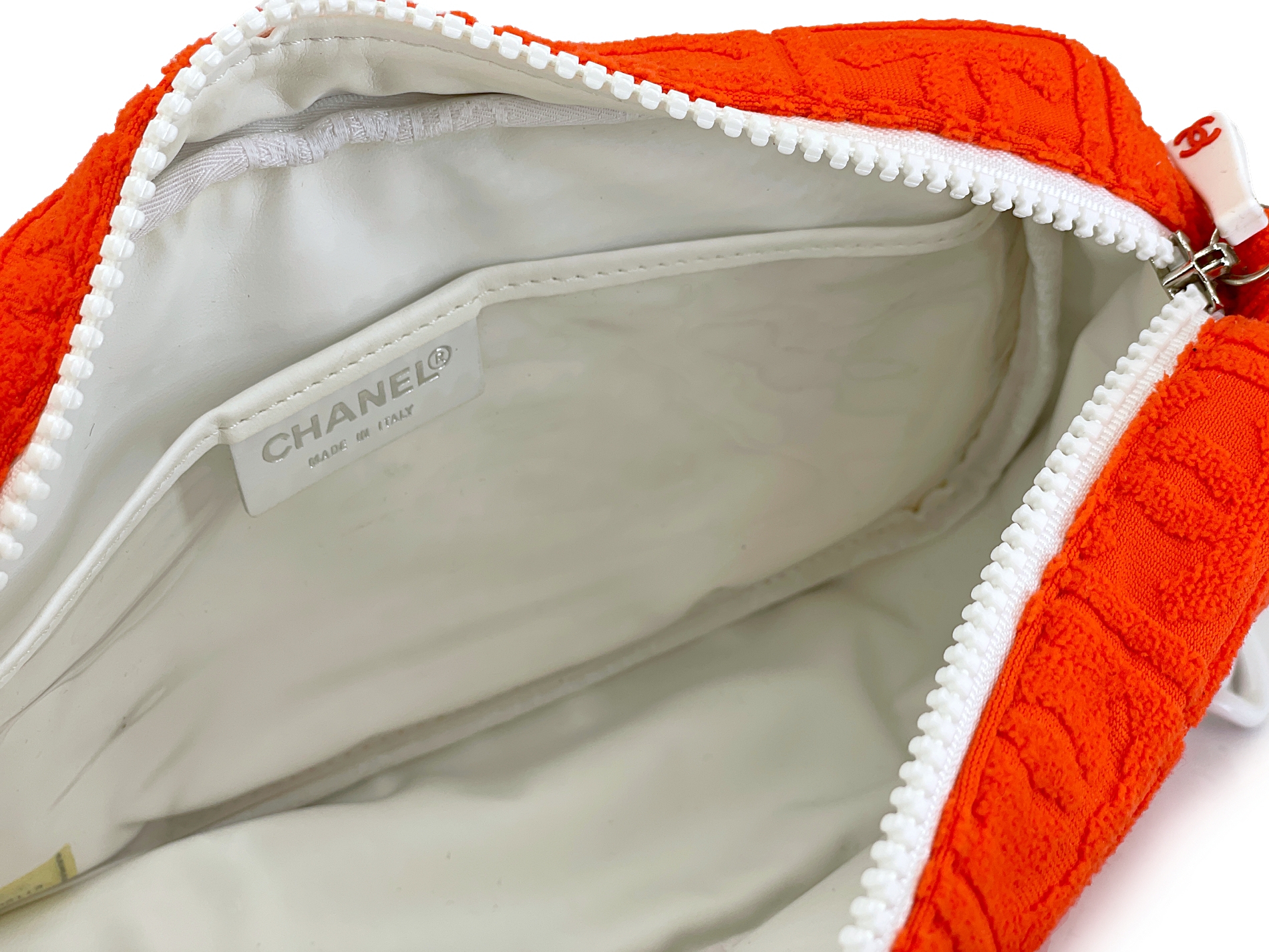 Chanel Vintage Vintage Dark Orange Terry Canvas Sport Line Flap