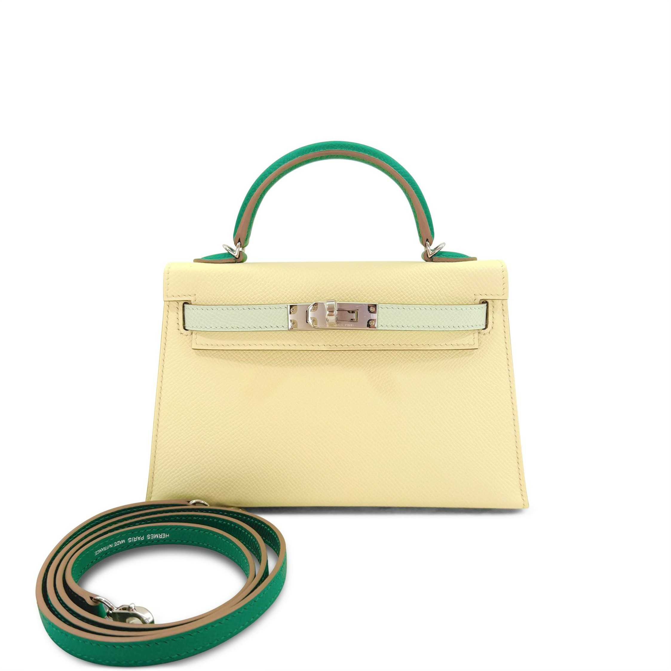 Hermès Jaune Milton, Vert Fizz And Vert Vertigo Tri-Color Epsom