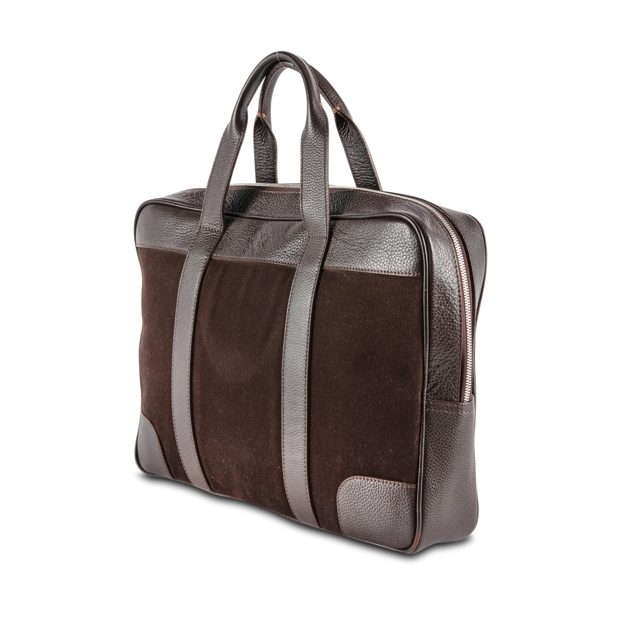 A brown faux leather and fabric laptop bag Fine Watches 2021 Sotheby's