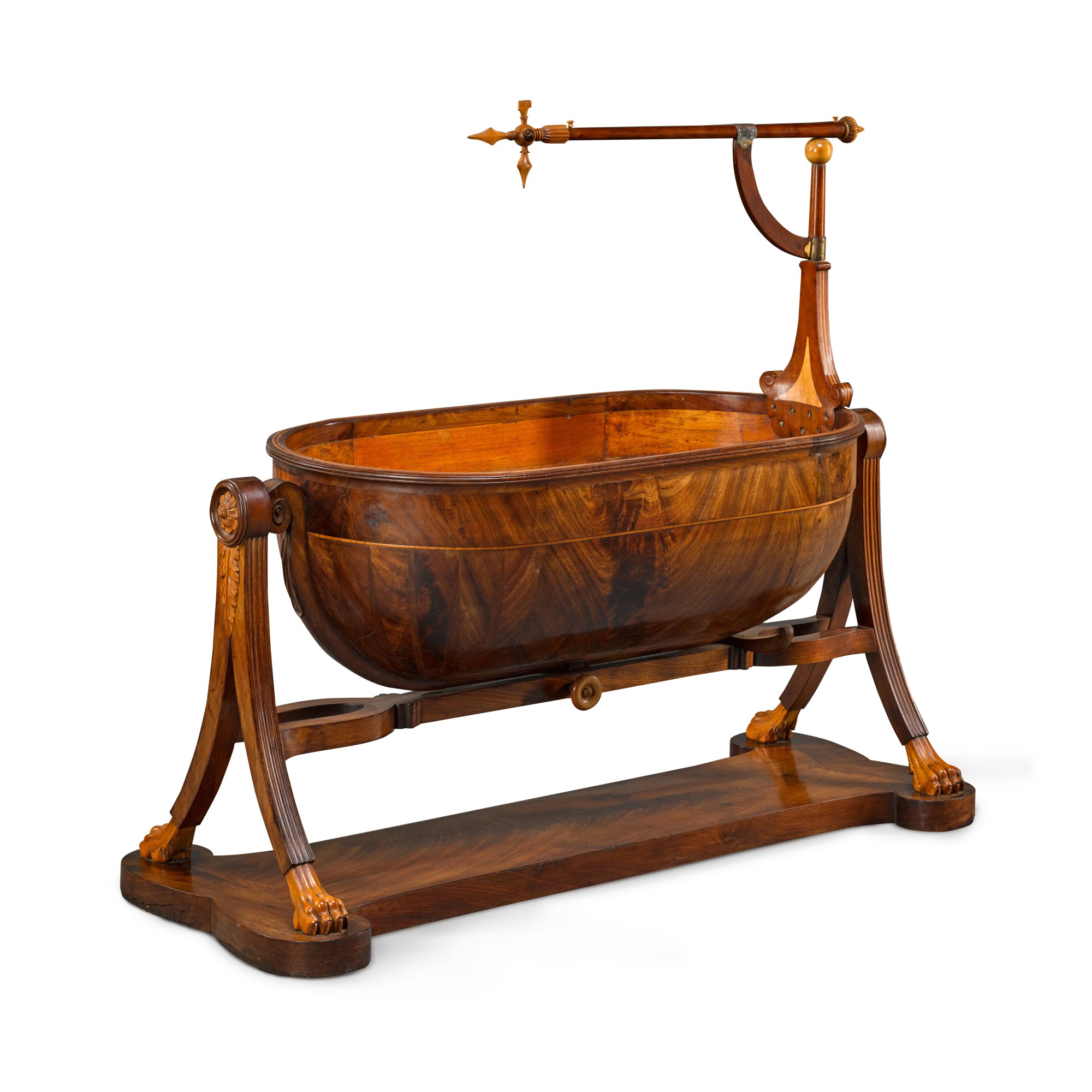 A Spanish carved mahogany cradle, early 19th century Barnebys