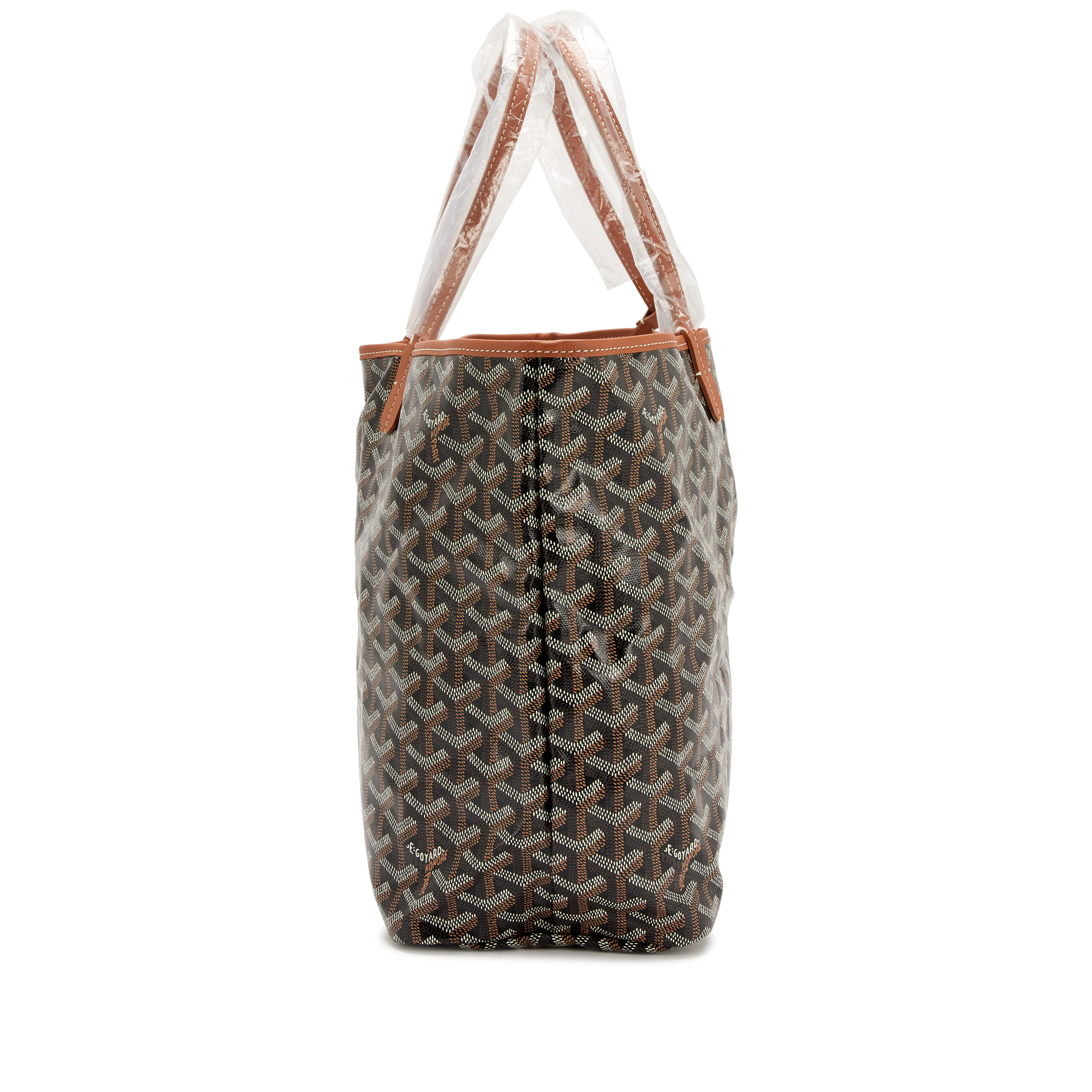 Goyard Black And Tan Goyardine Chevroches Calfskin Saint