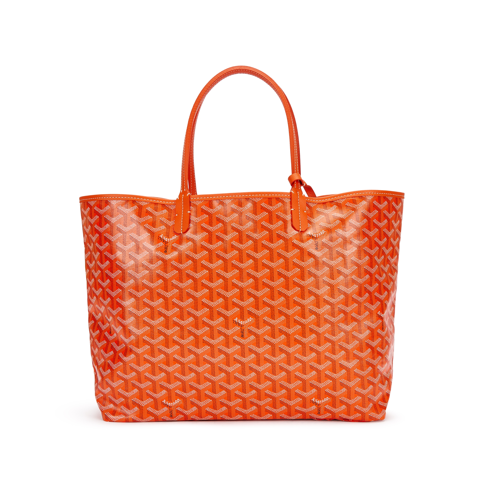 Goyard Orange Goyardine Canvas And Chevroches Calfskin Saint Louis