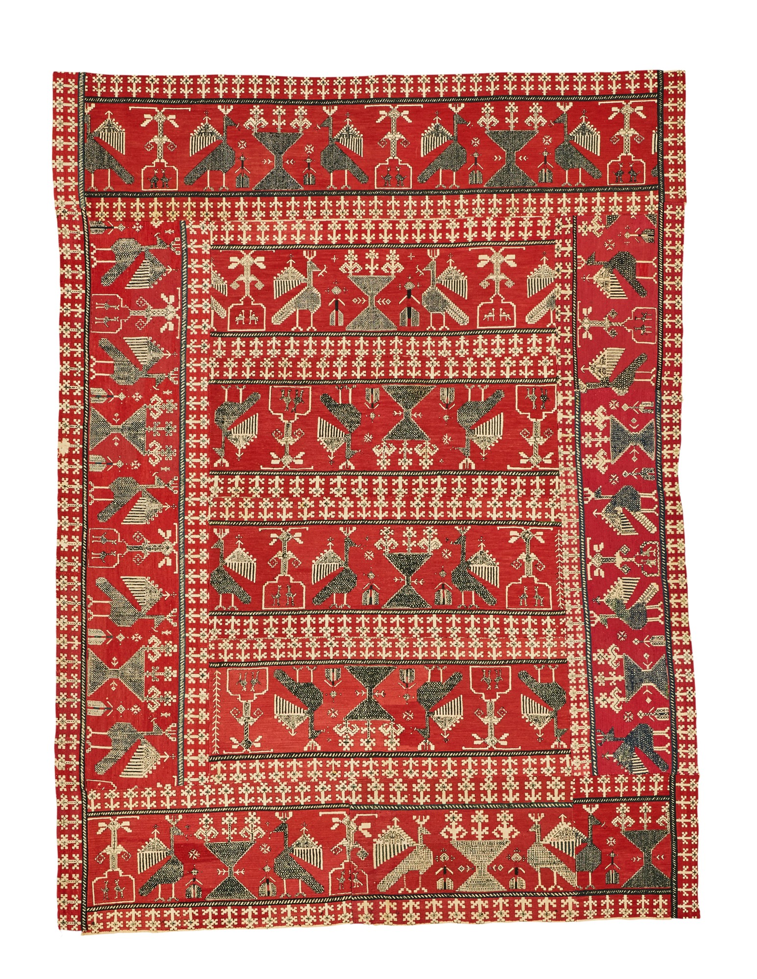 An Azemmour silk embroidered panel, Northwest Morocco, 17th/18th ...