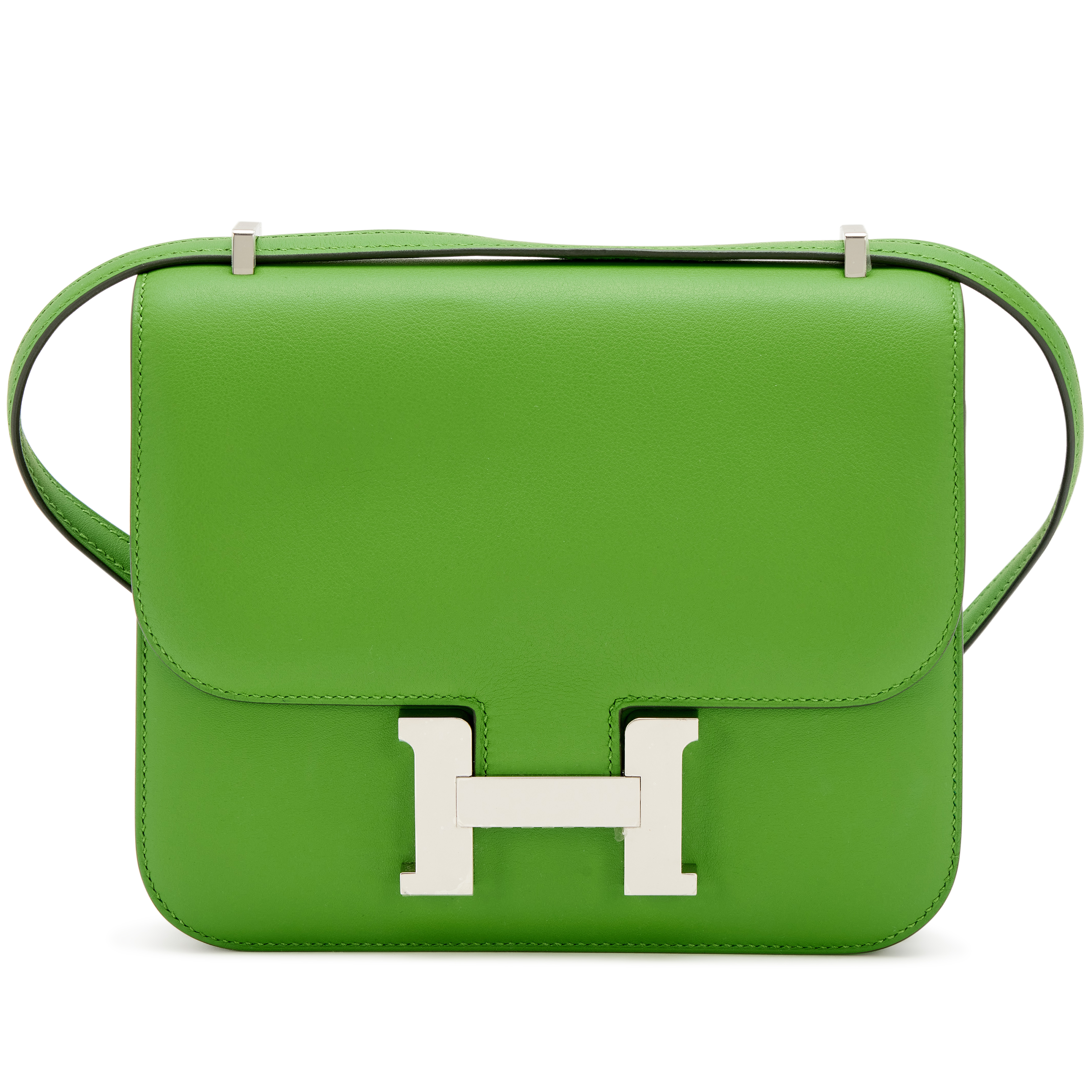 Hermès Vert Yucca Swift Mini Constance 18 Palladium Hardware, 2025