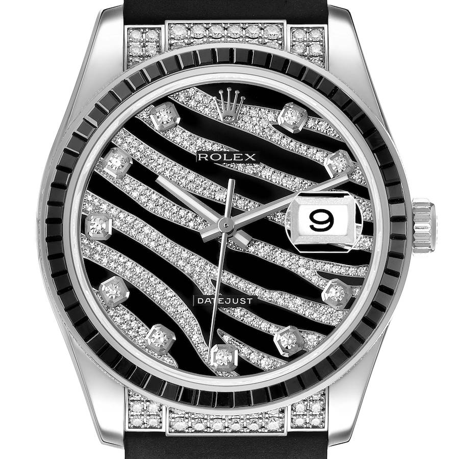 Rolex Datejust Zebra Dial (Reference 116199). A 36mm White Gold