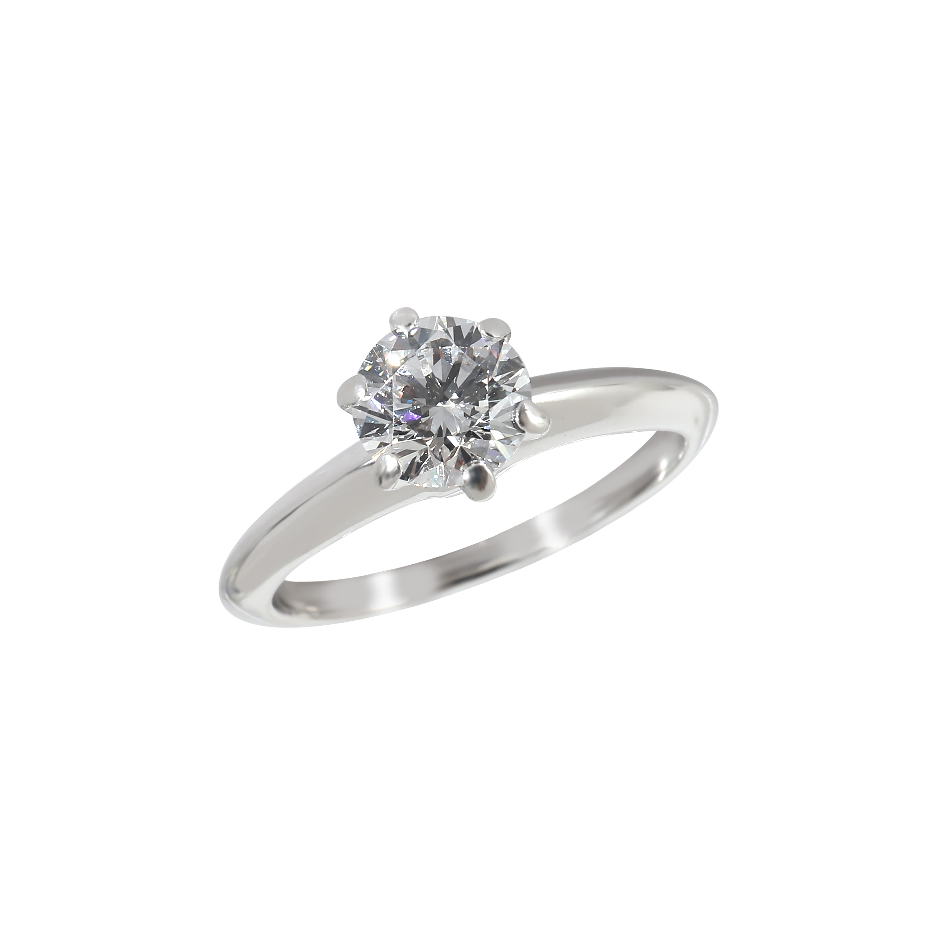 Tiffany & Co. Platinum And 1.05ct Round Brilliant Cut
