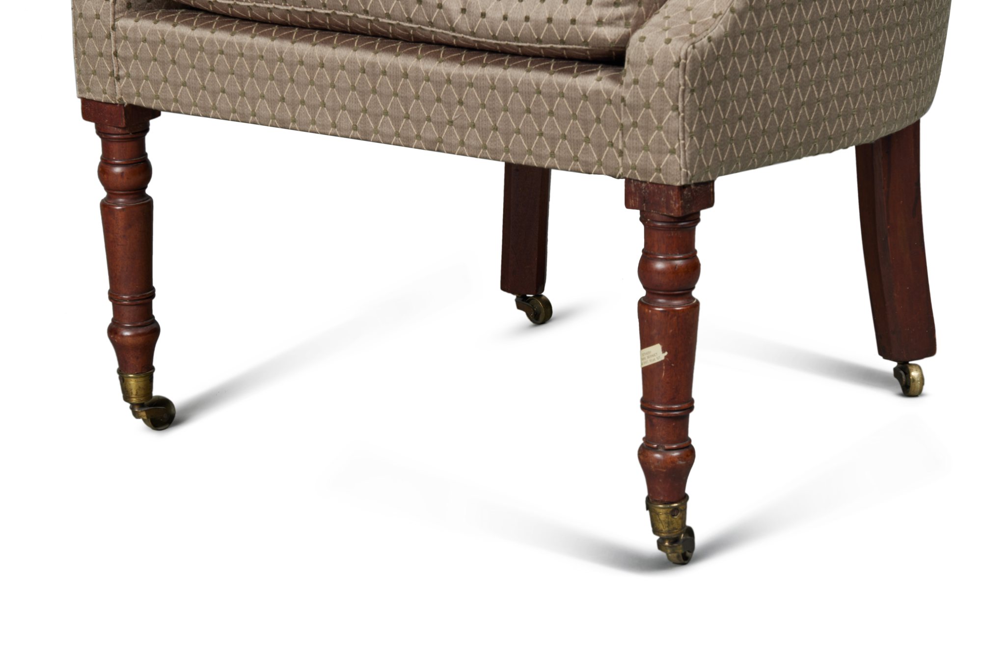 A Federal Mahogany BarrelBack Wing Easy Chair, Philadelphia