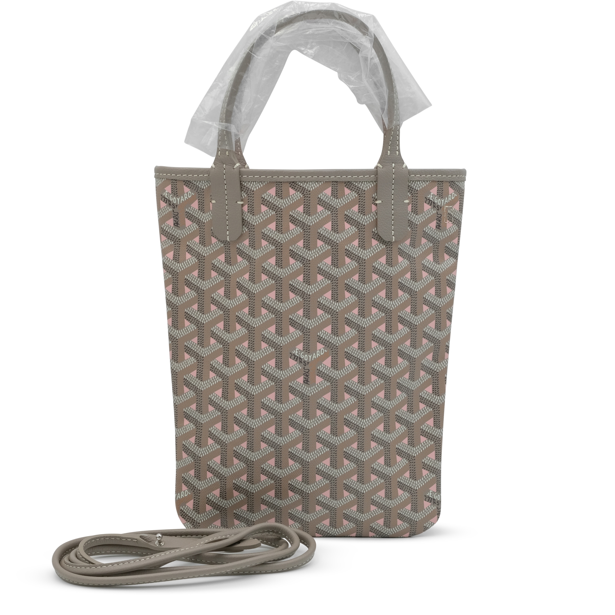 Goyard Pink And Beige Goyardine Canvas And Beige Chevroches