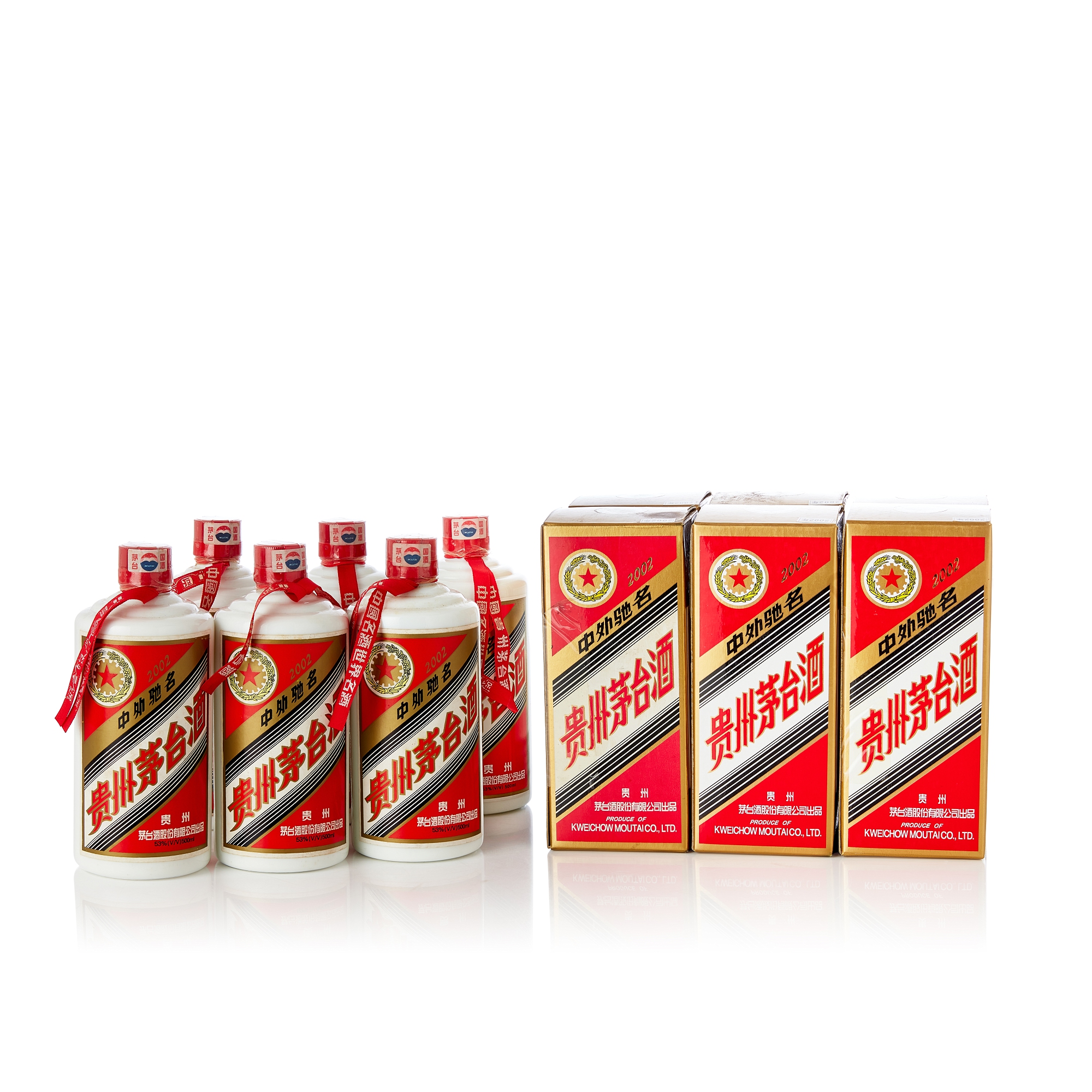 2002 Kweichow Five Star Moutai 2002 6 BT50 Distilled 2002-kweichow-five-star-moutai-2002-6-bt50-distilled