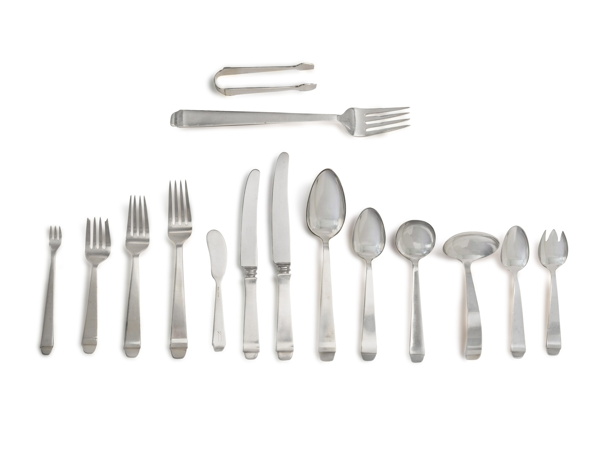 An American Art Deco Silver Flatware Service, Dirk Van Erp, San