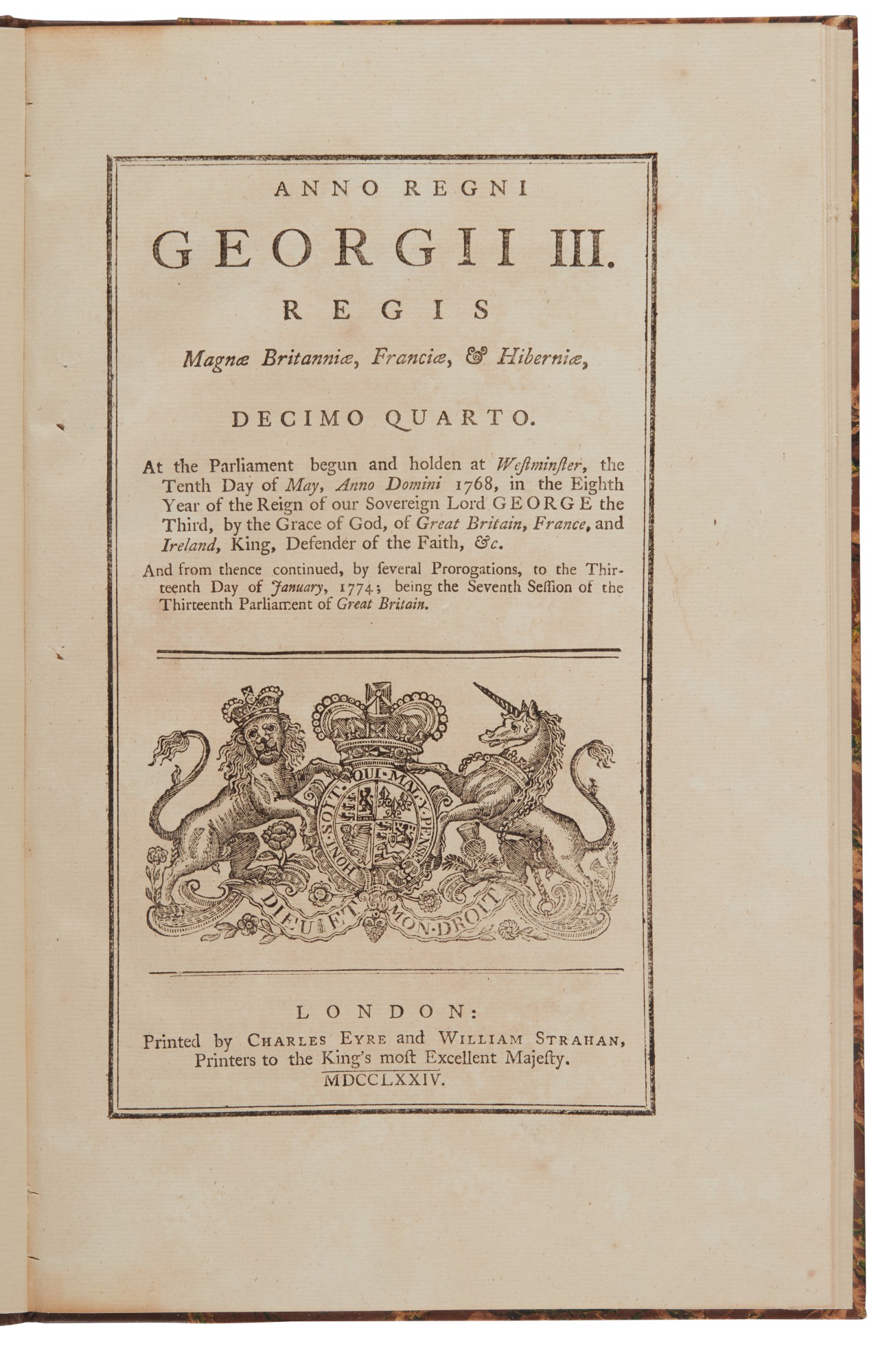 Parliamentary Act. Reign of George III | The Administration of Justice ...