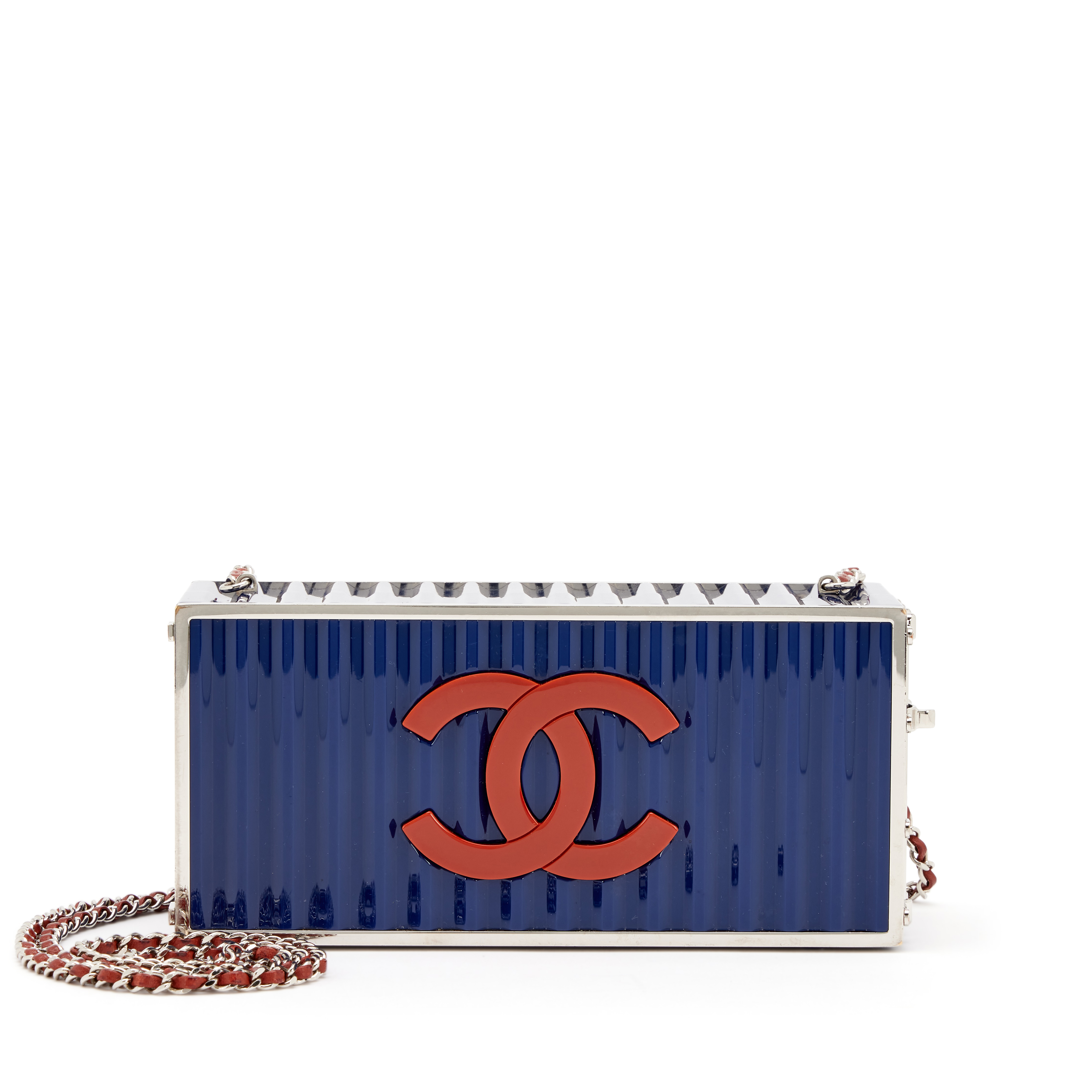 Chanel Navy Blue, Green And Dark Red Lucite Paris-Hamburg Shipping