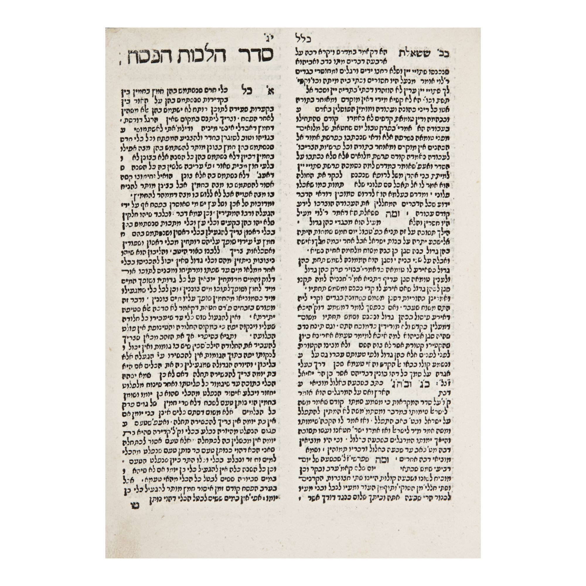 SHE’ELOT TESHUVOT (RESPONSA), RABBI ASHER BEN JEHIEL, CONSTANTINOPLE